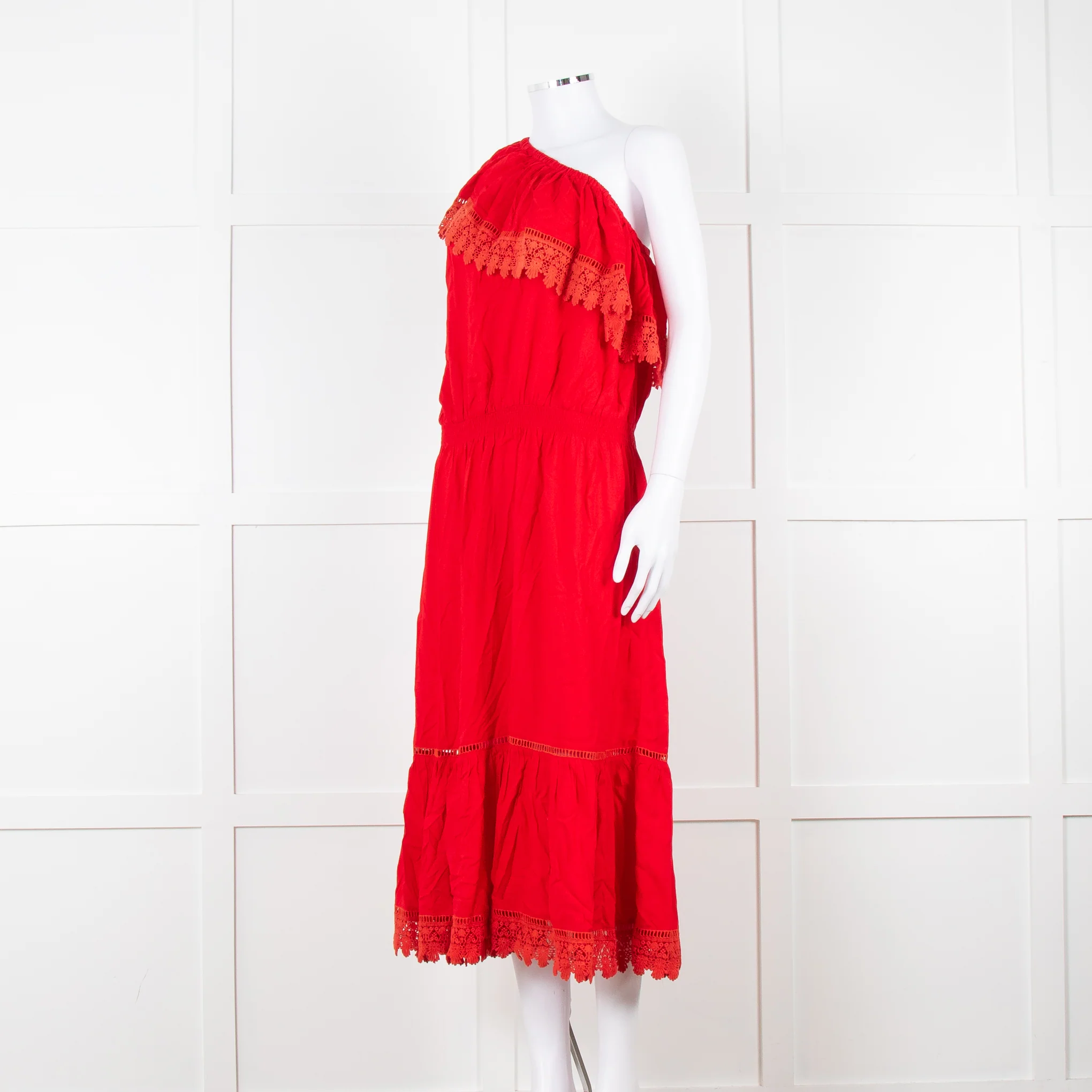 Melissa Odabash Red One Shoulder Maxi Dress - Image 8