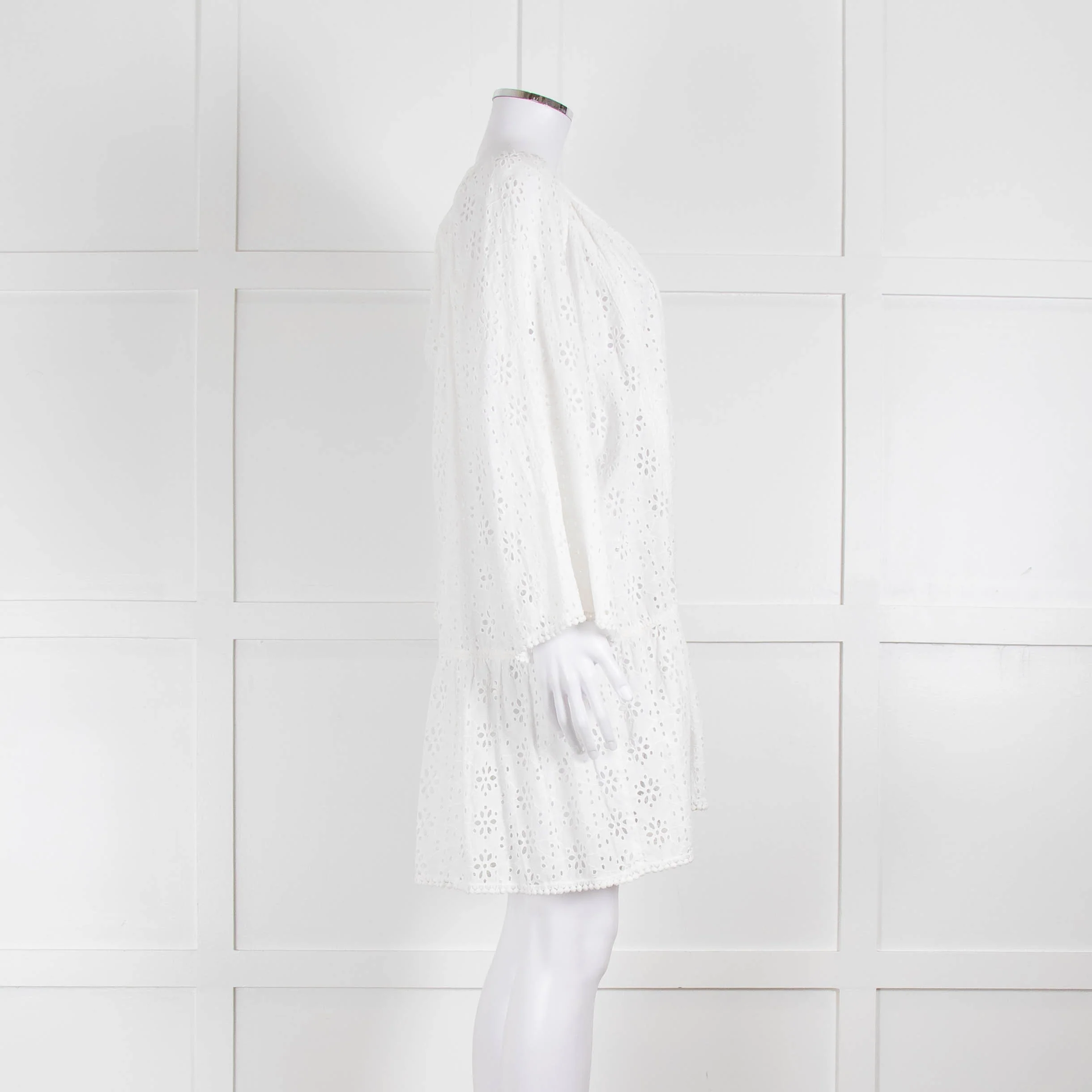 Melissa Odabash White Broderie Anglaise Tunic Dress - Image 3