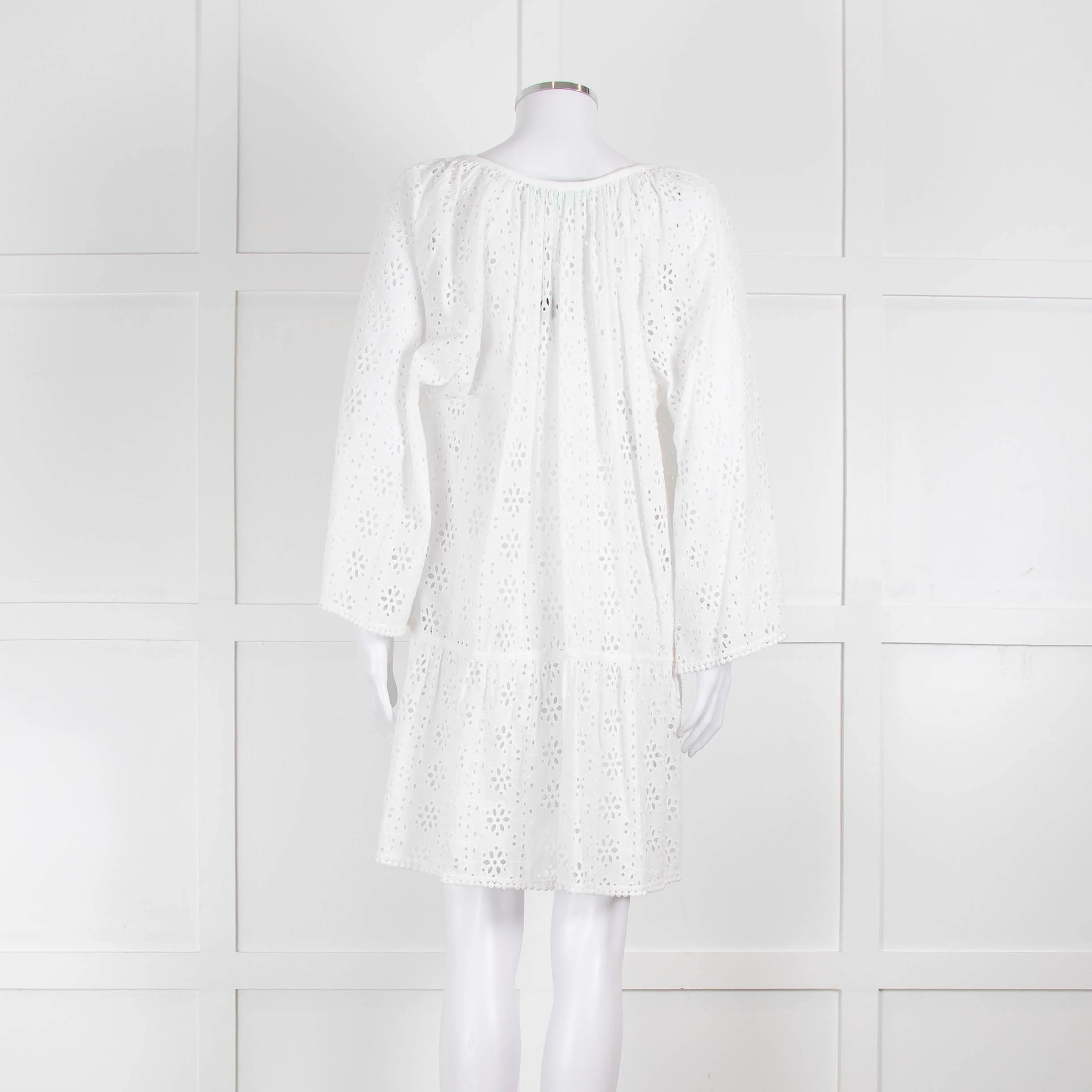 Melissa Odabash White Broderie Anglaise Tunic Dress - Image 5
