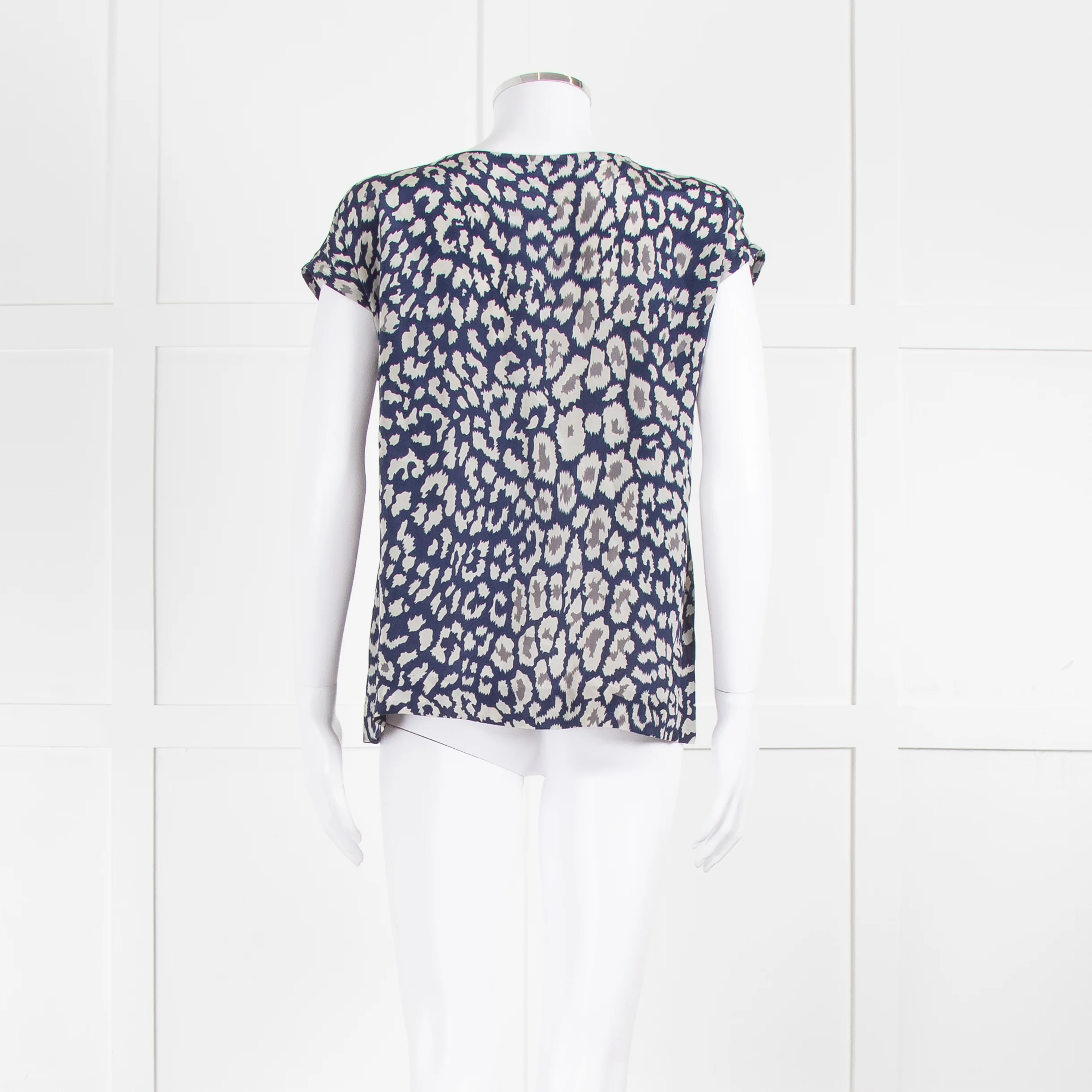 Mercy Delta Blue And Grey Silk Top With Silver Sequins - Image 5