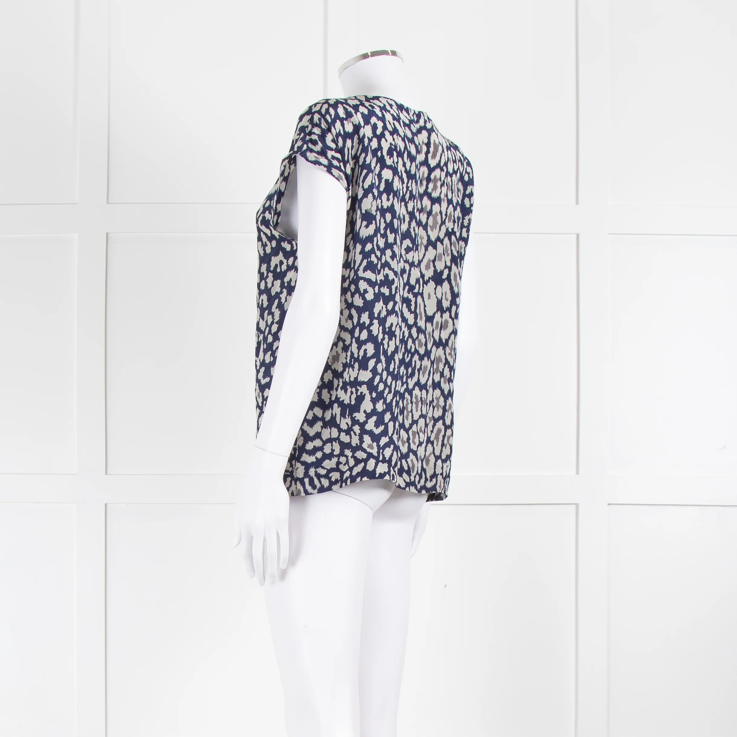 Mercy Delta Blue And Grey Silk Top With Silver Sequins - Image 6