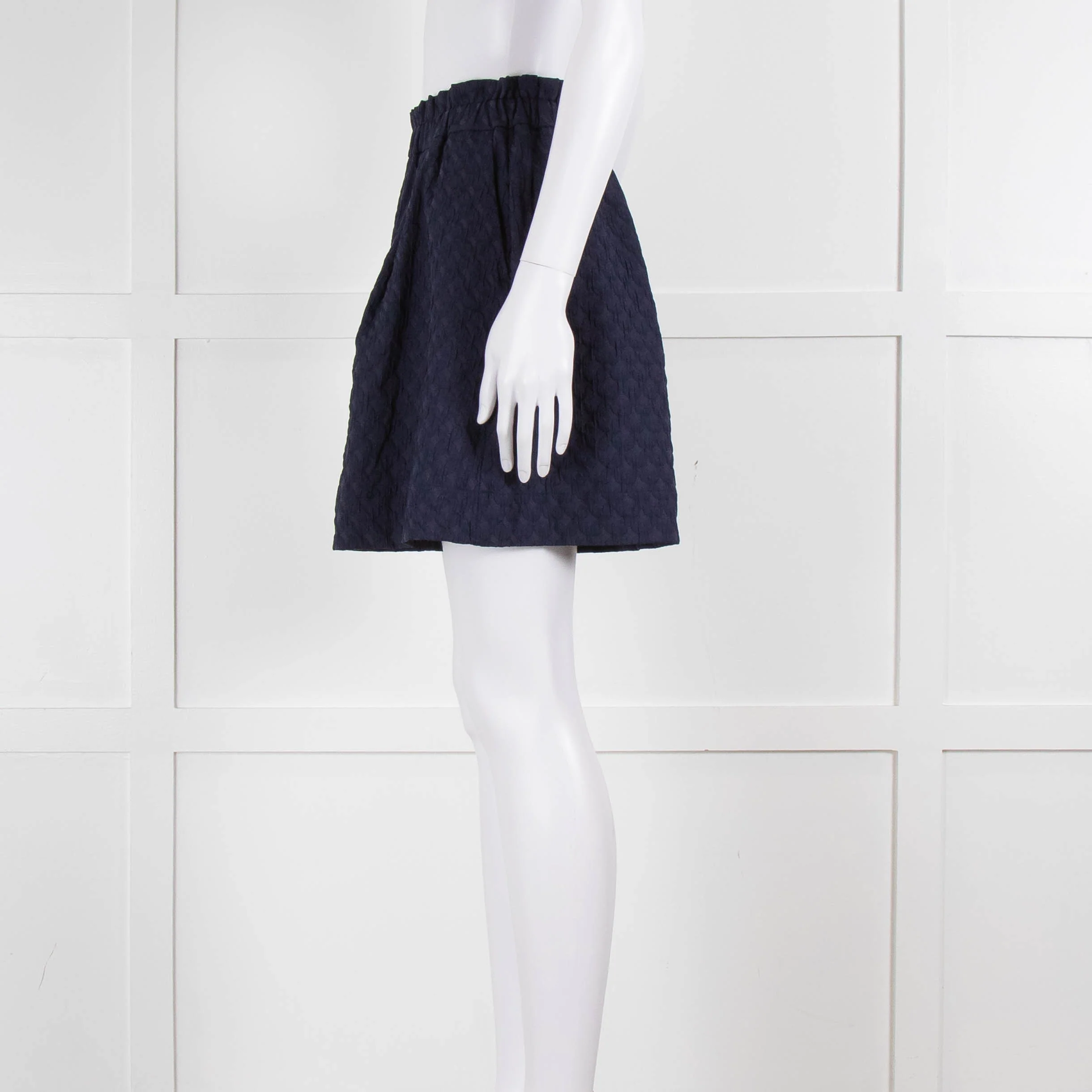 Merlette Navy Textured Shorts - Image 7