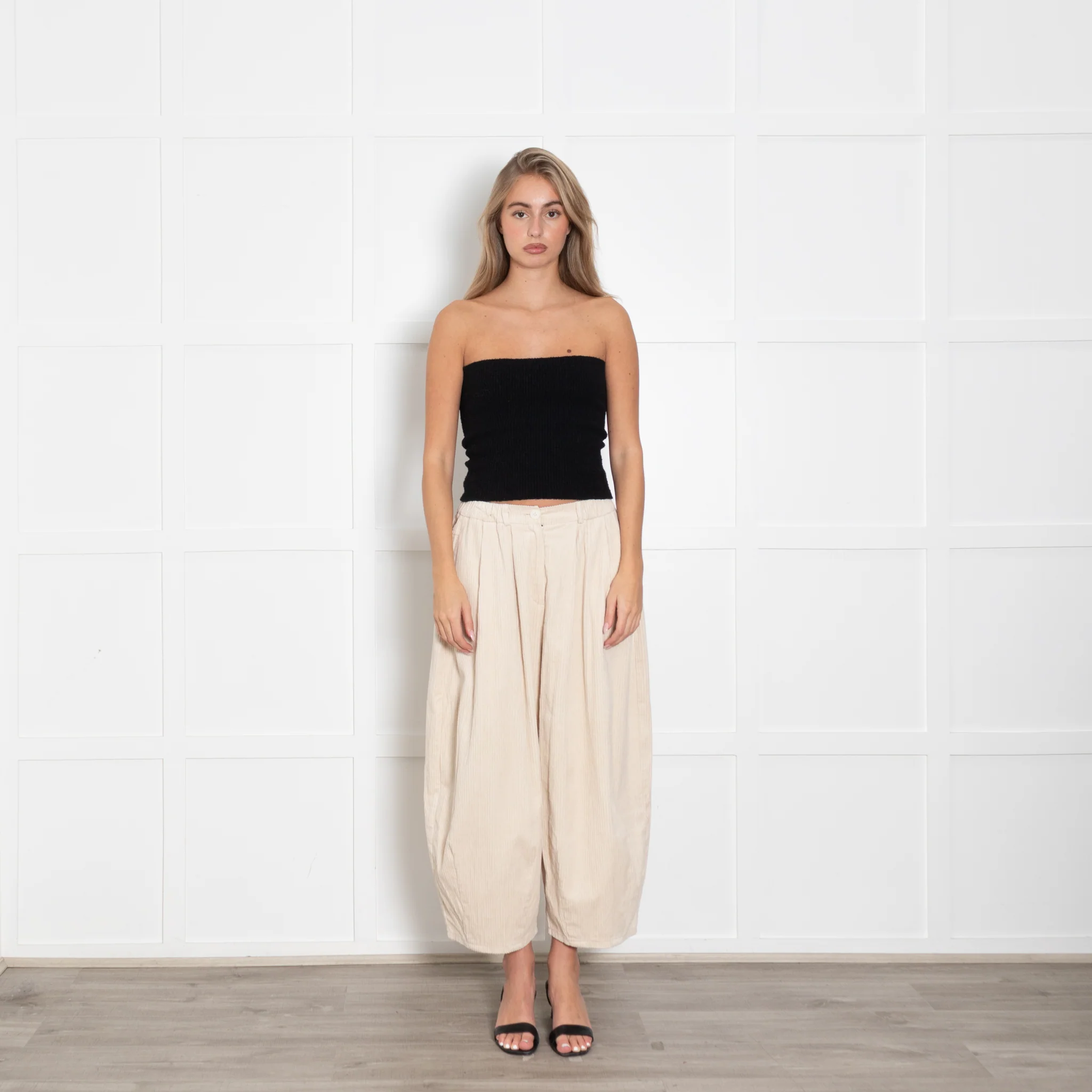 Mes Demoiselles Cream Jumbo Cord Trousers