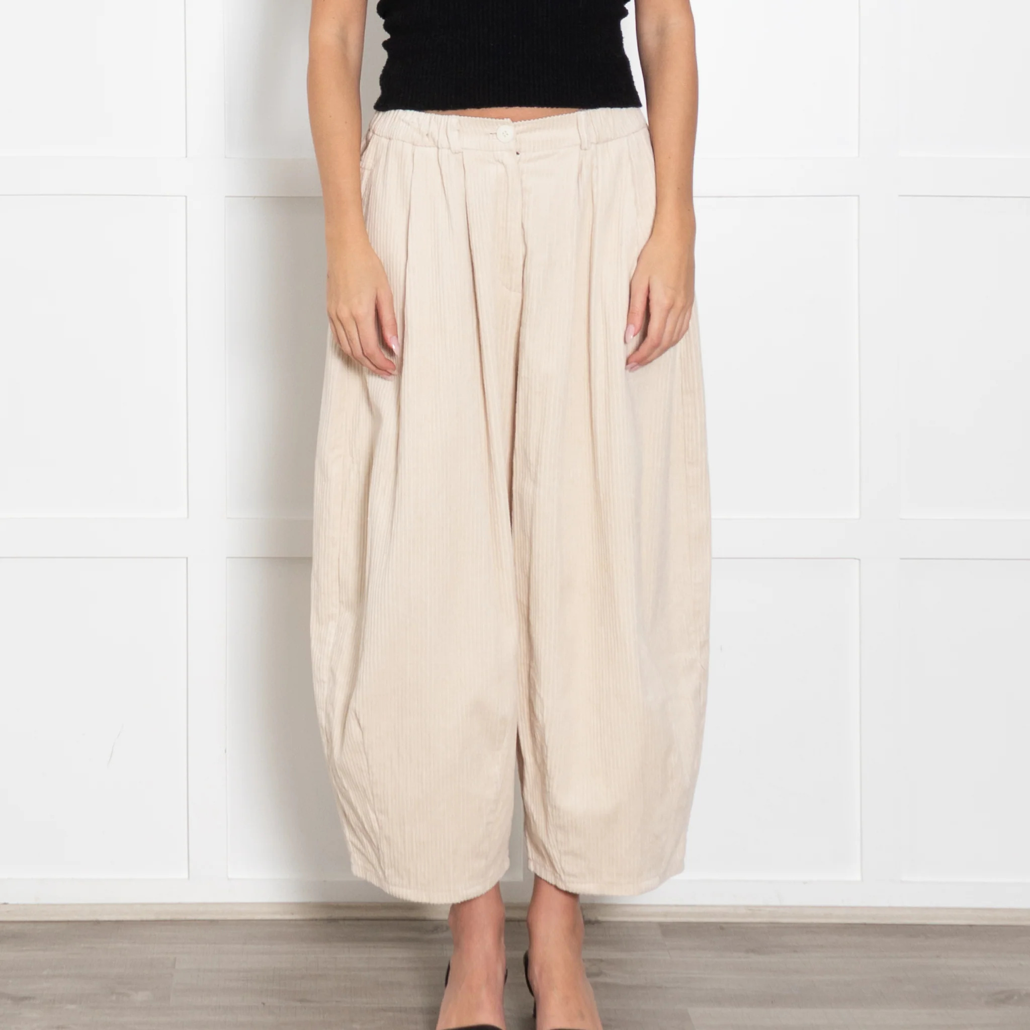 Mes Demoiselles Cream Jumbo Cord Trousers - Image 2