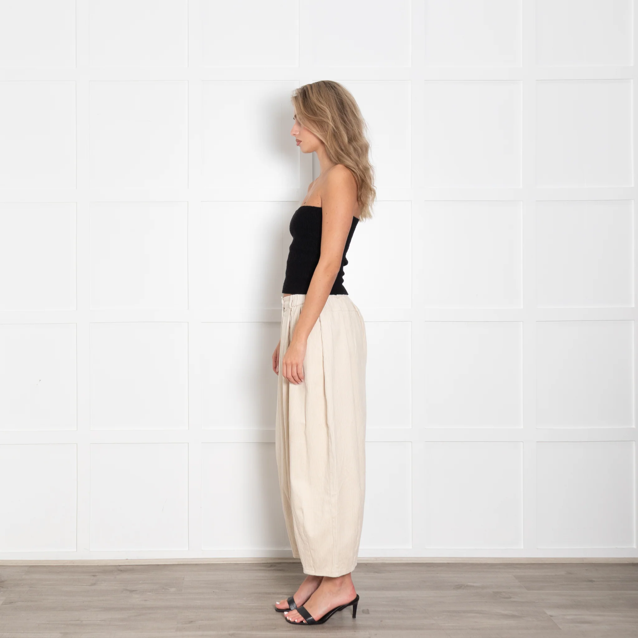 Mes Demoiselles Cream Jumbo Cord Trousers - Image 4