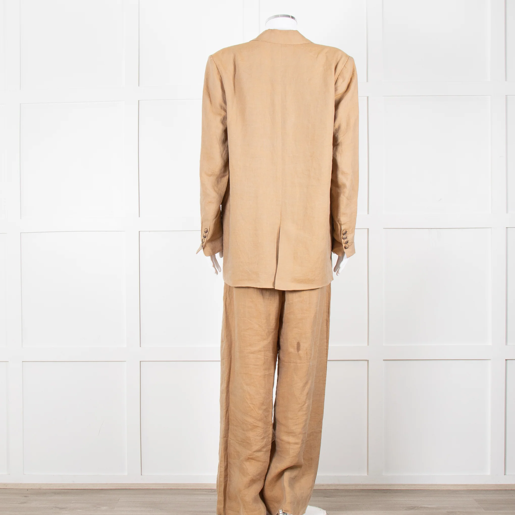 Mes Demoiselles Khaki Woven Straight Fit Blazer with Crystal Studs - Image 5