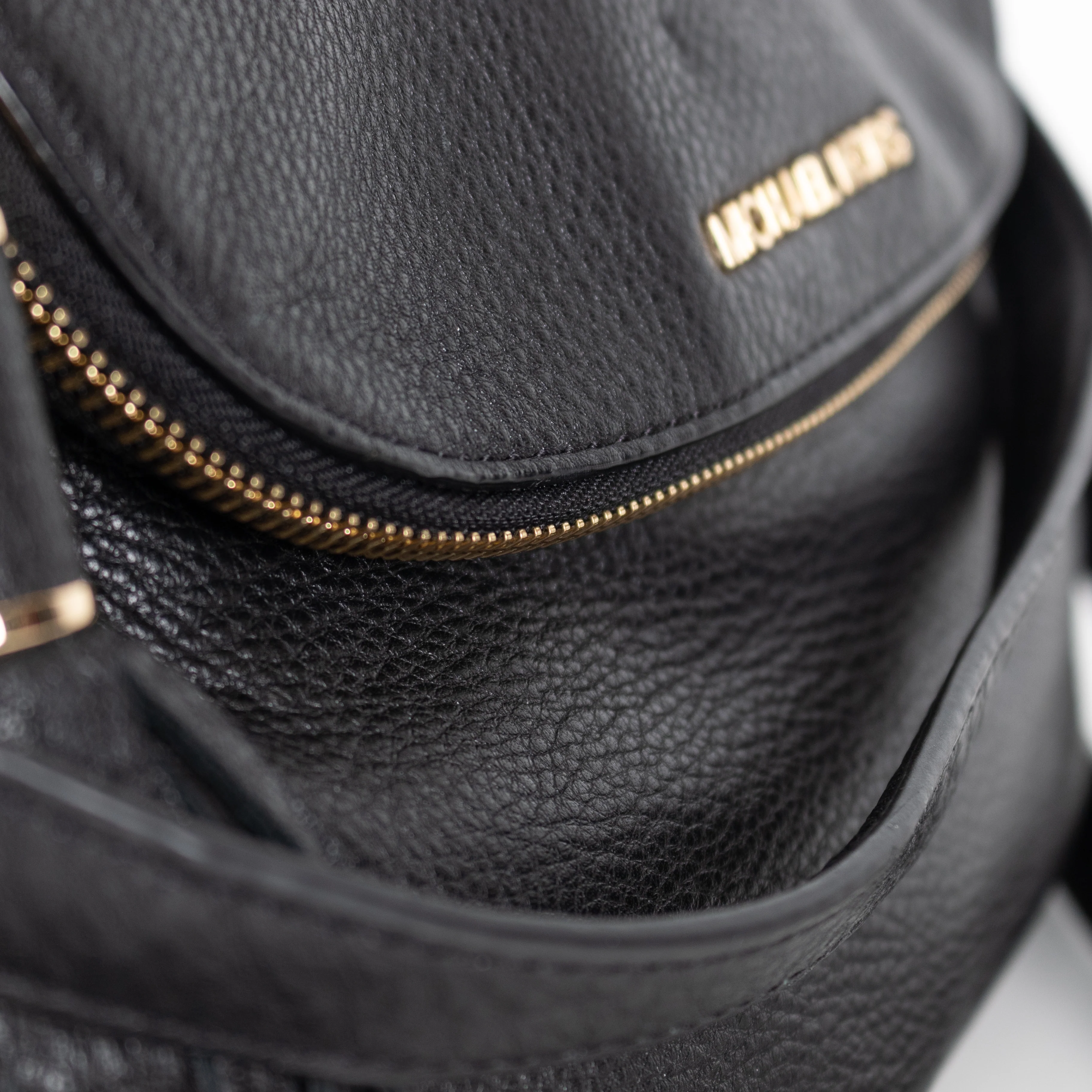 Michael By Michael Kors Black Pebbled Leather Flap Bag - Image 11