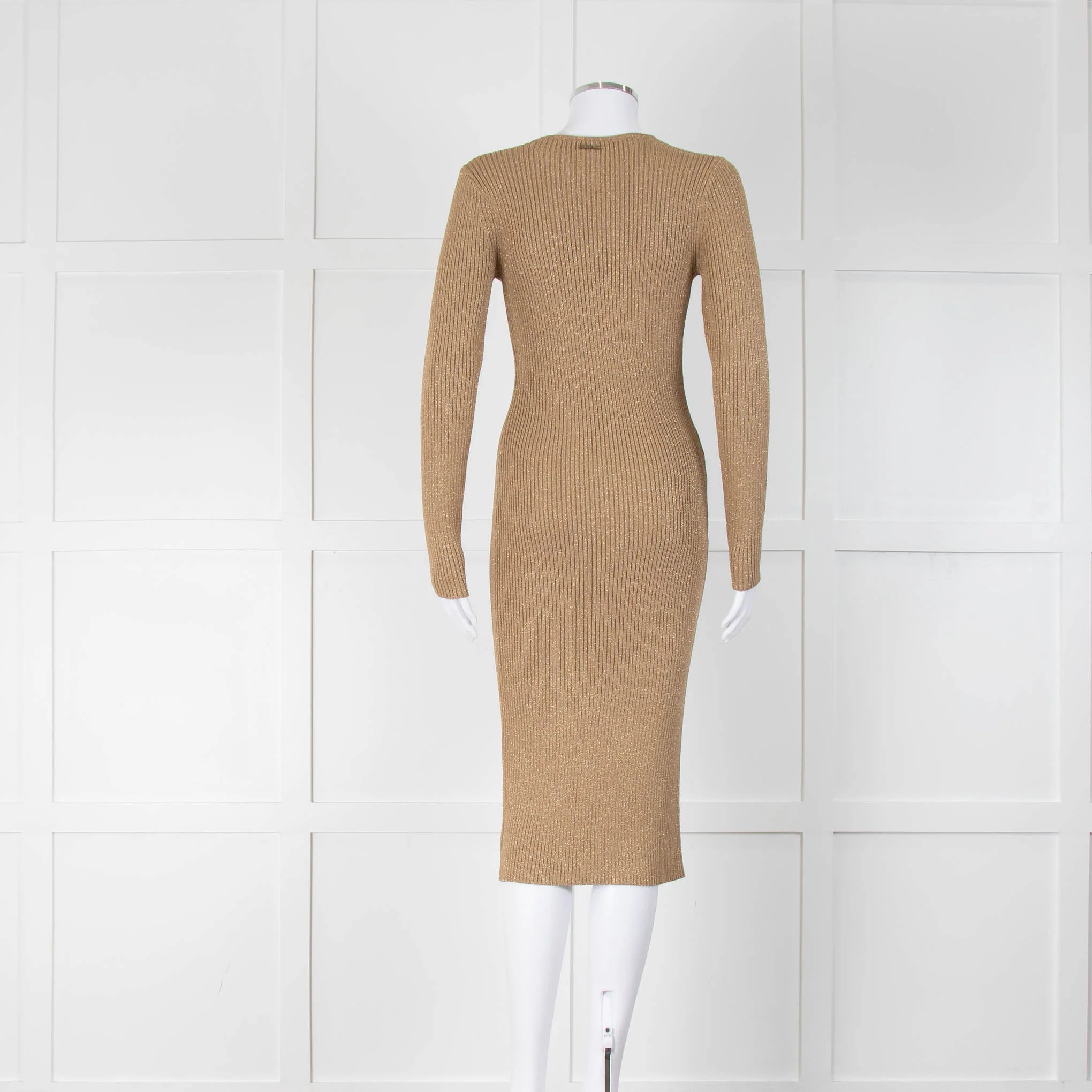 Michael by Michael Kors Gold Rib Knit Dress - Image 3