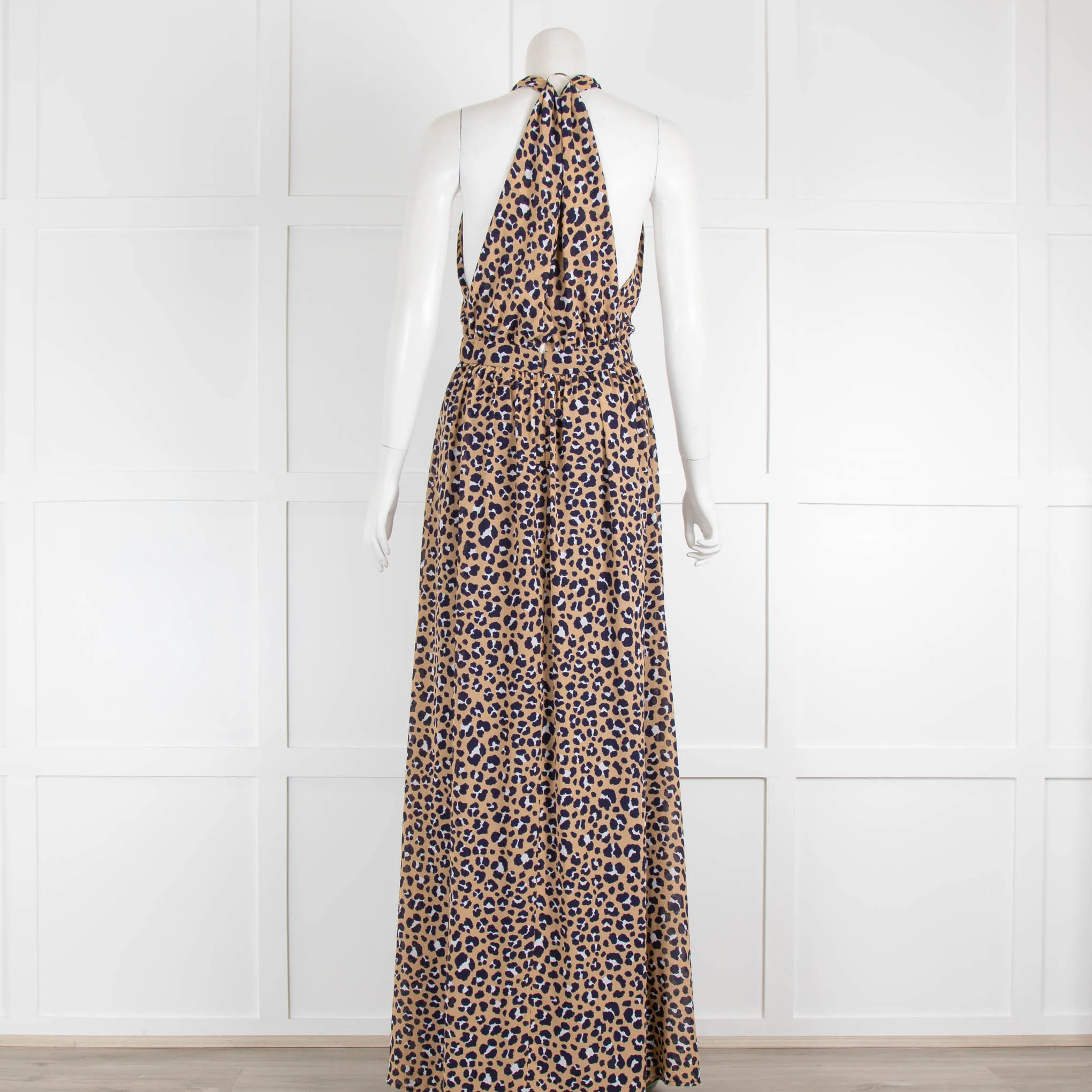 Michael by Michael Kors Leopard Print Halterneck Maxi Dress - Image 2