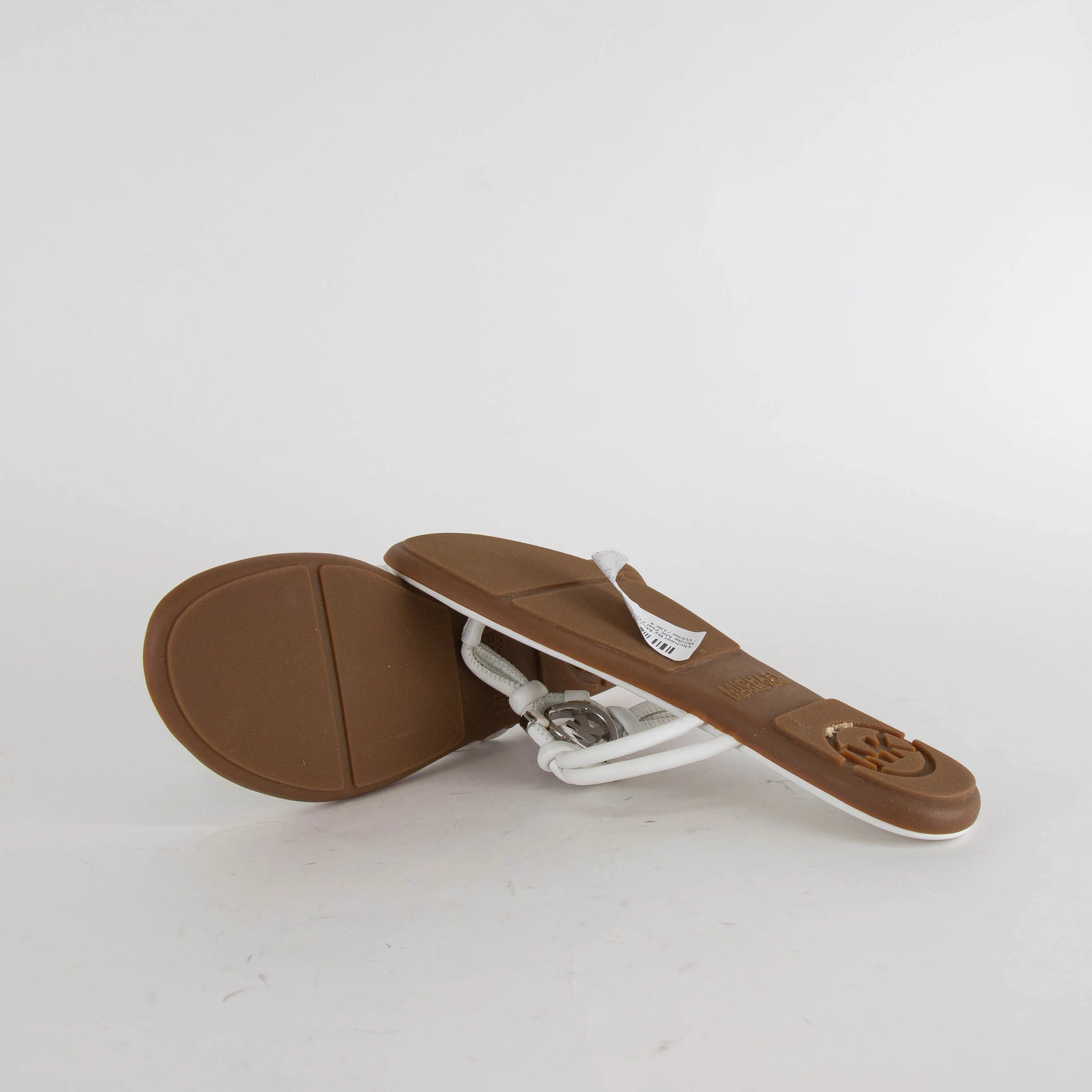 Michael By Michael Kors White MK Flat Flip Flops - Image 6