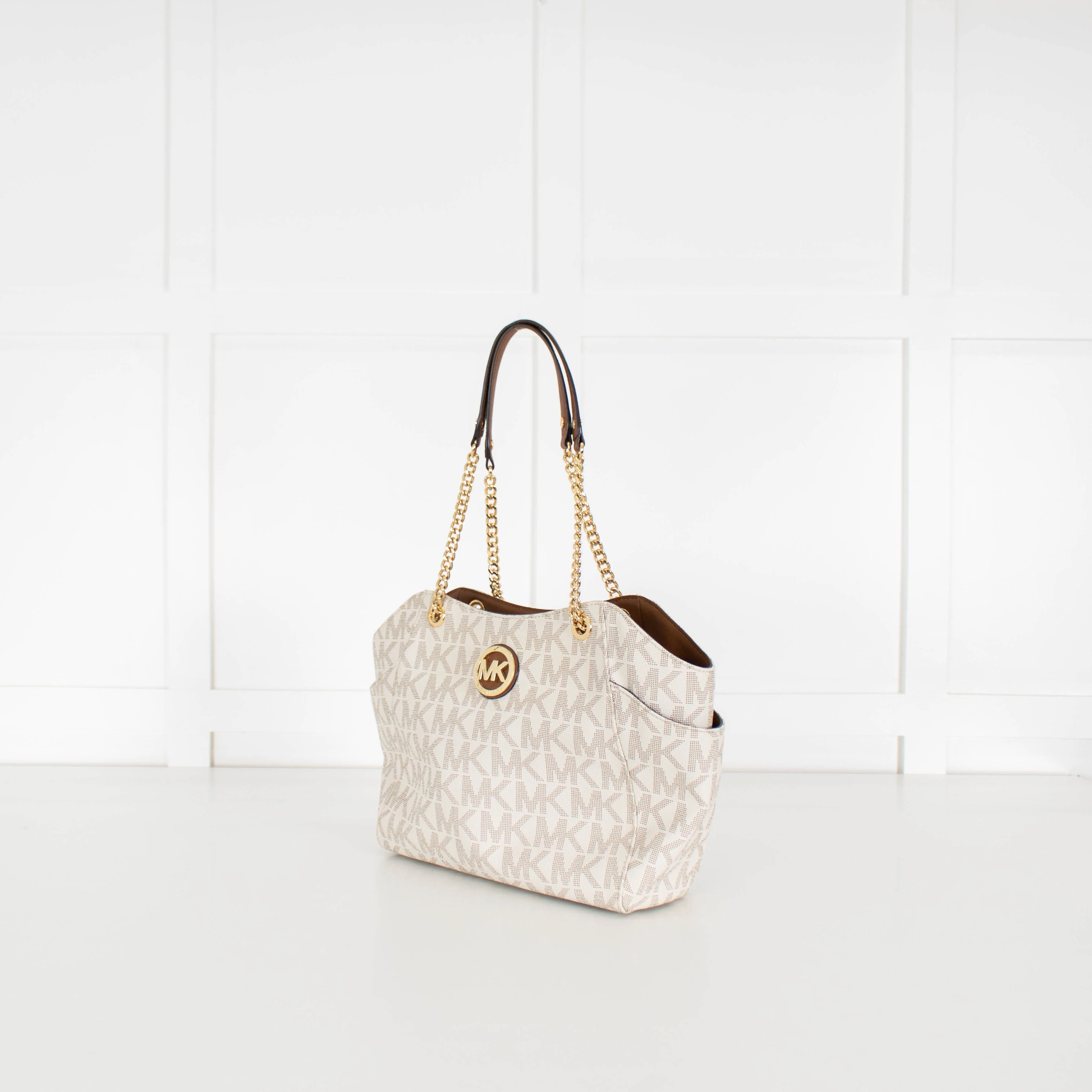 Michael By Michael Kors White Monogram Jacquelyn Bag - Image 2