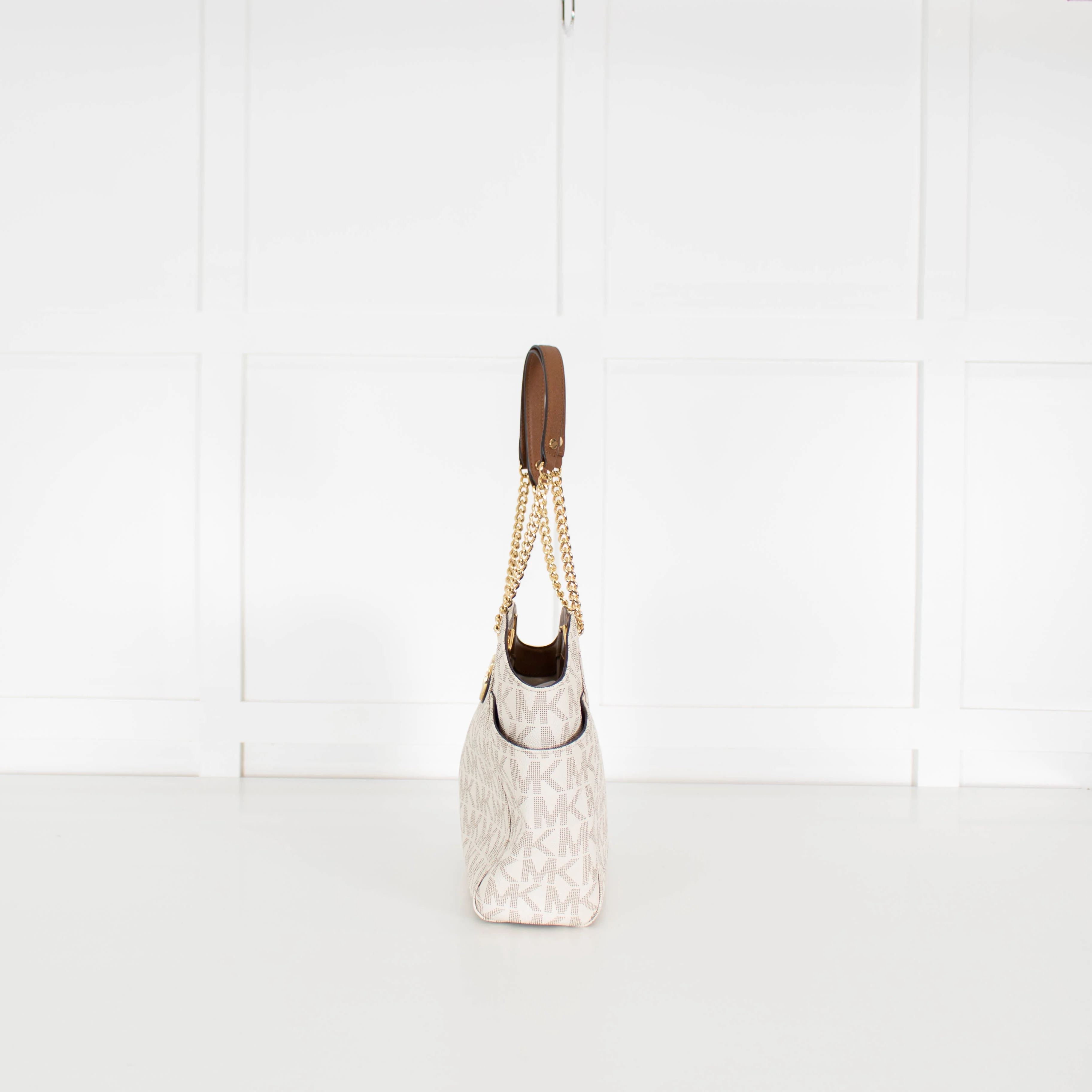 Michael By Michael Kors White Monogram Jacquelyn Bag - Image 3