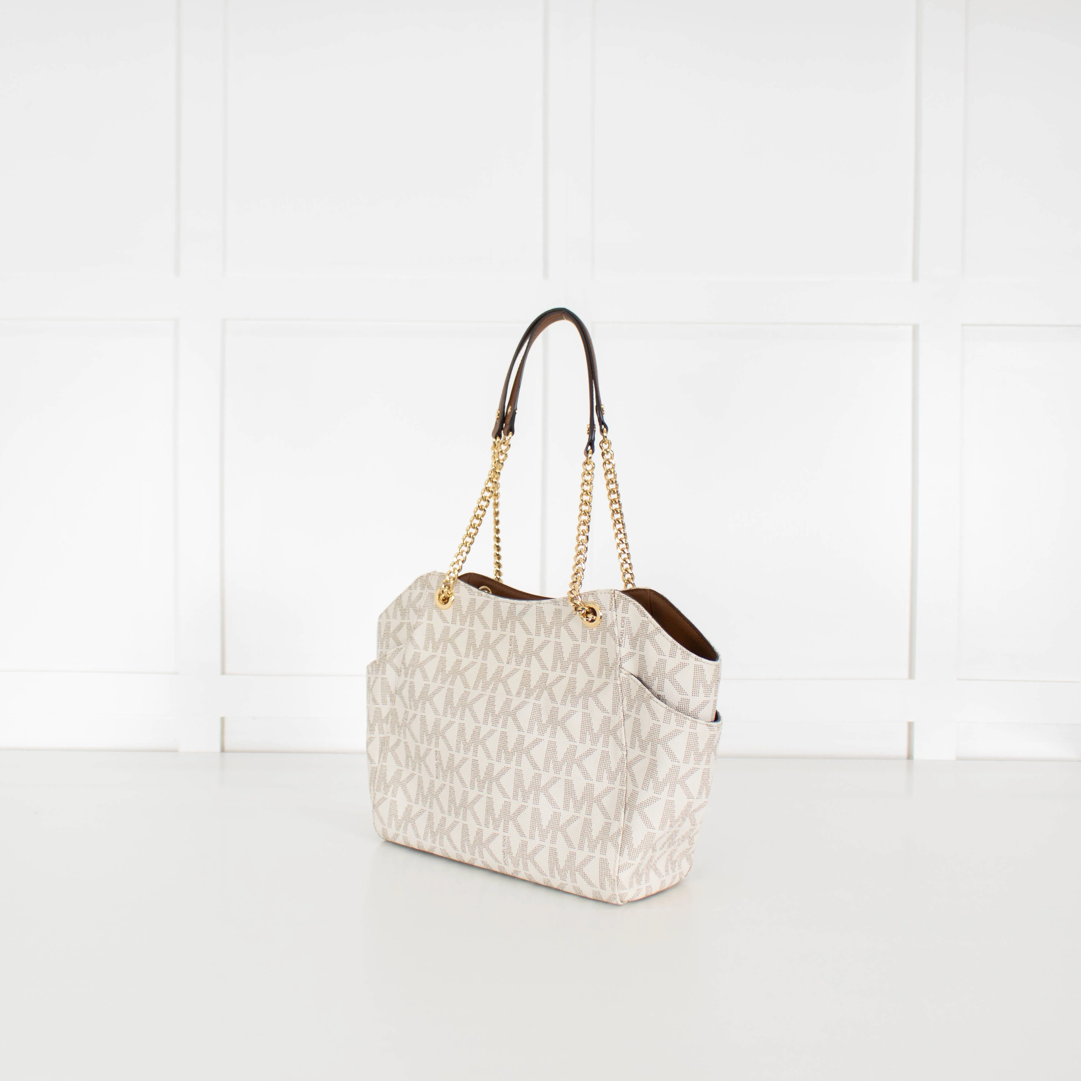 Michael By Michael Kors White Monogram Jacquelyn Bag - Image 5