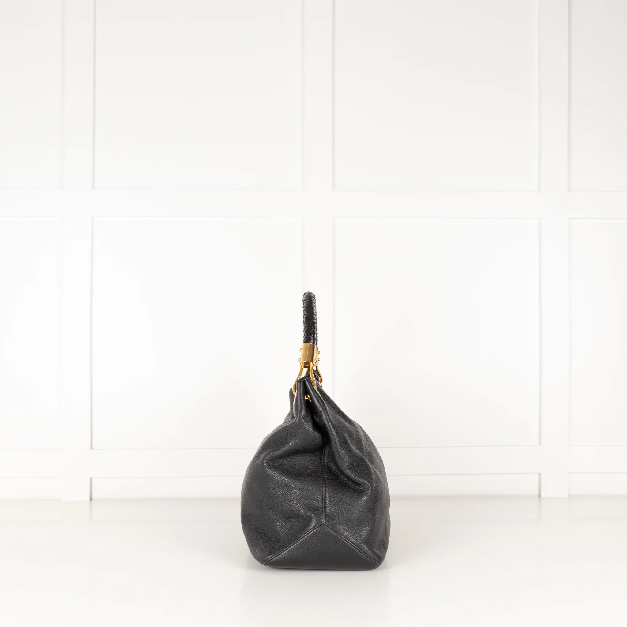 Michael Kors Black Grainy Leather Skorpios Bag - Image 4