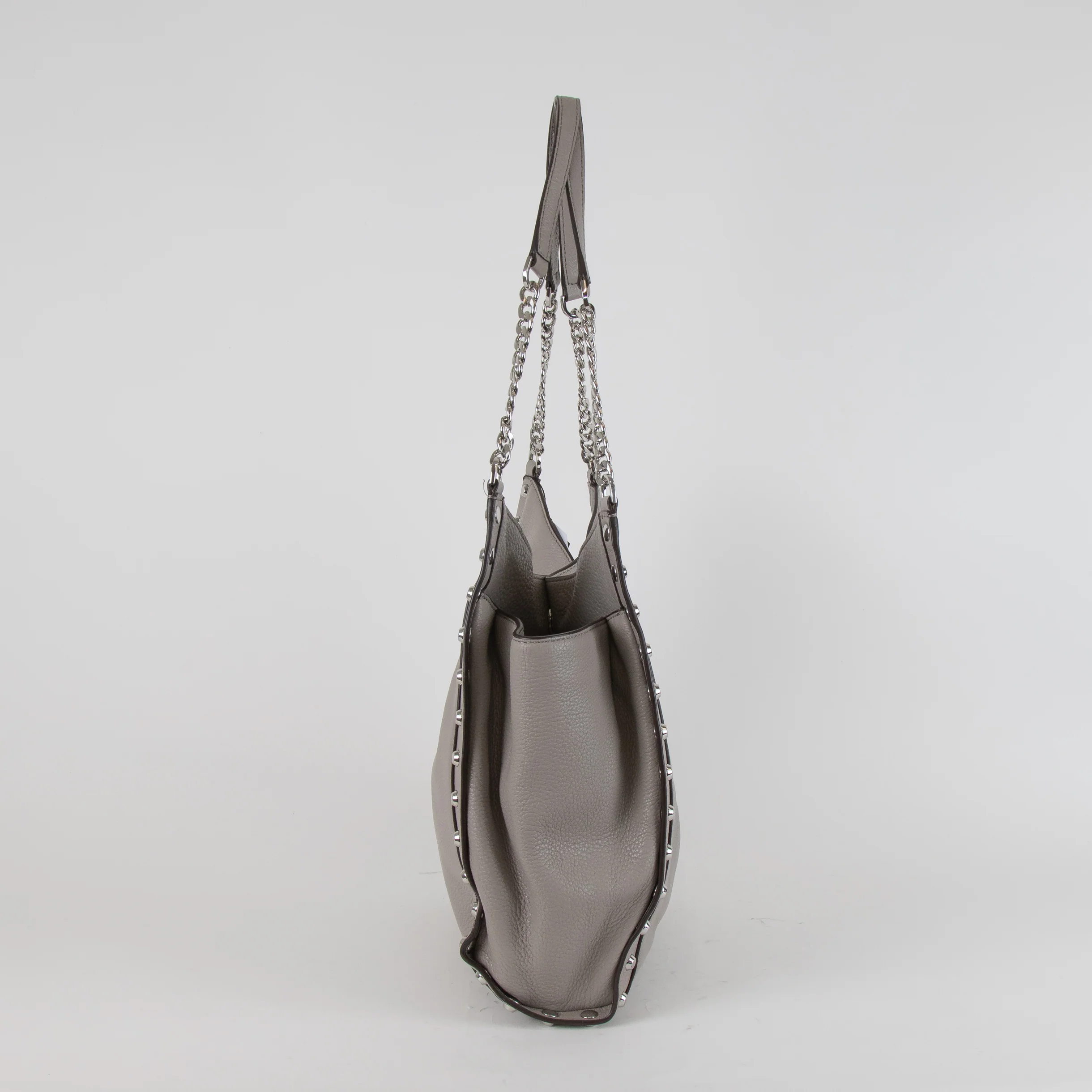Michael Kors Grey Studden Saddle Bag - Image 3