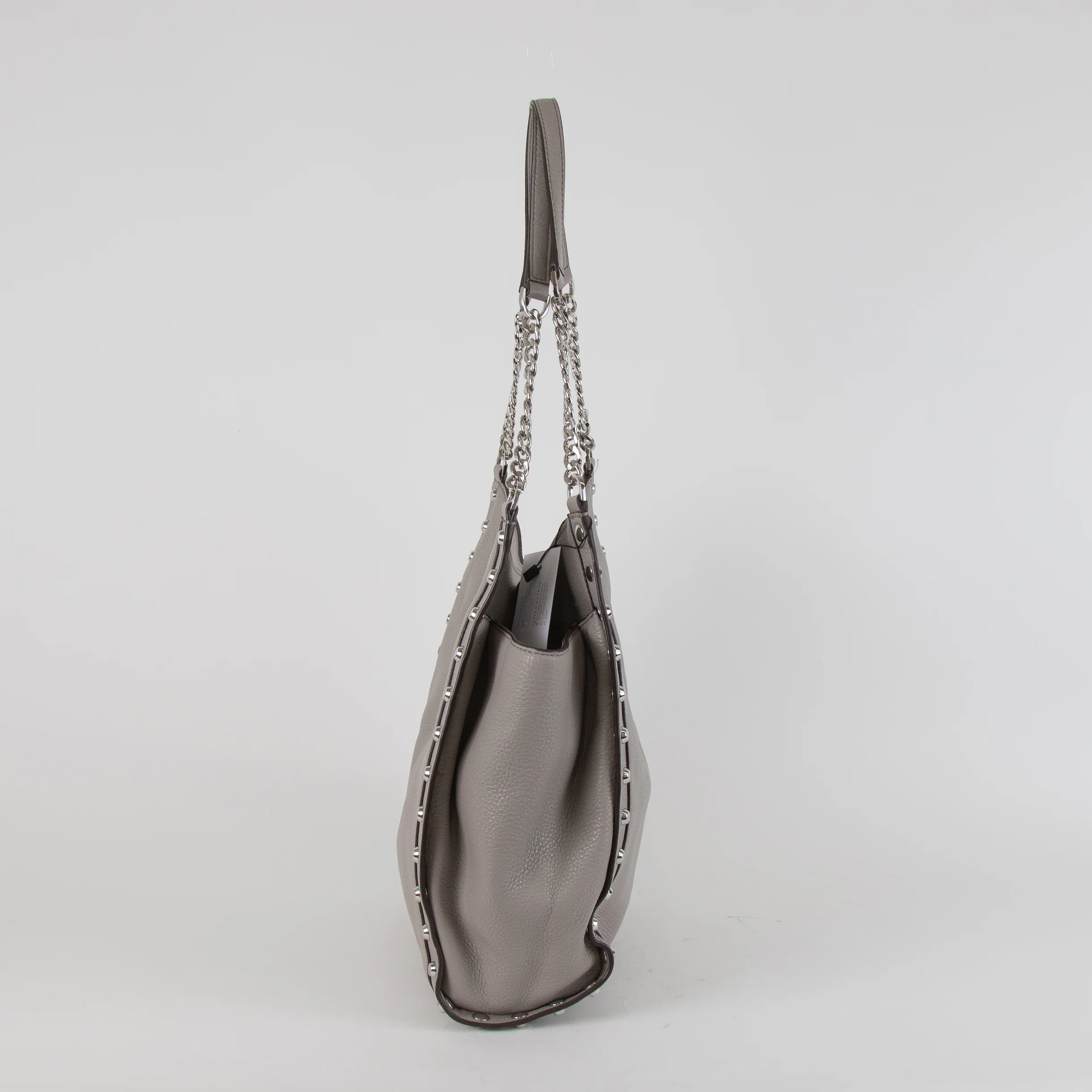 Michael Kors Grey Studden Saddle Bag - Image 5