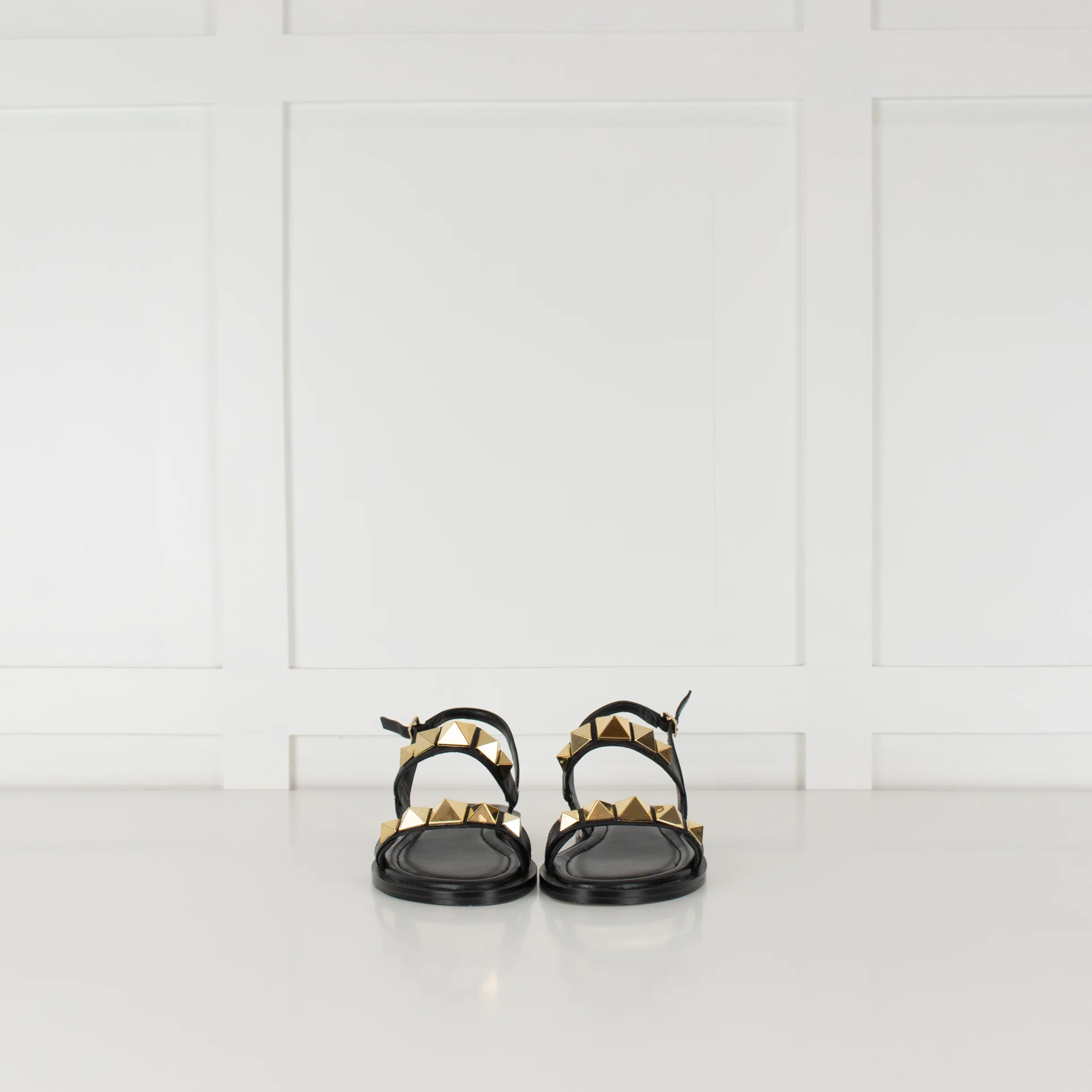 MICHAEL by Michael Kors Black Wren Sandal With Gold Studs - Image 3