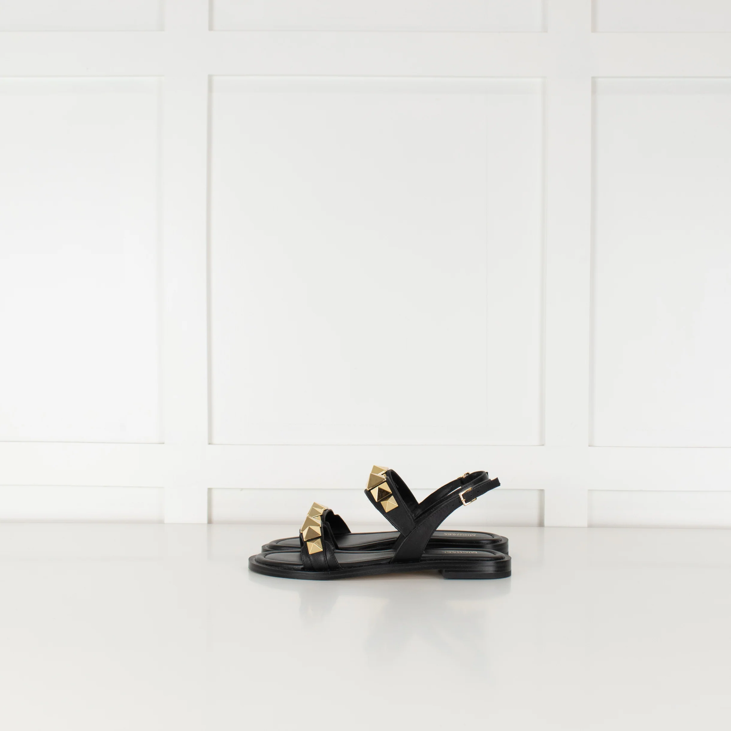 MICHAEL by Michael Kors Black Wren Sandal With Gold Studs - Image 6