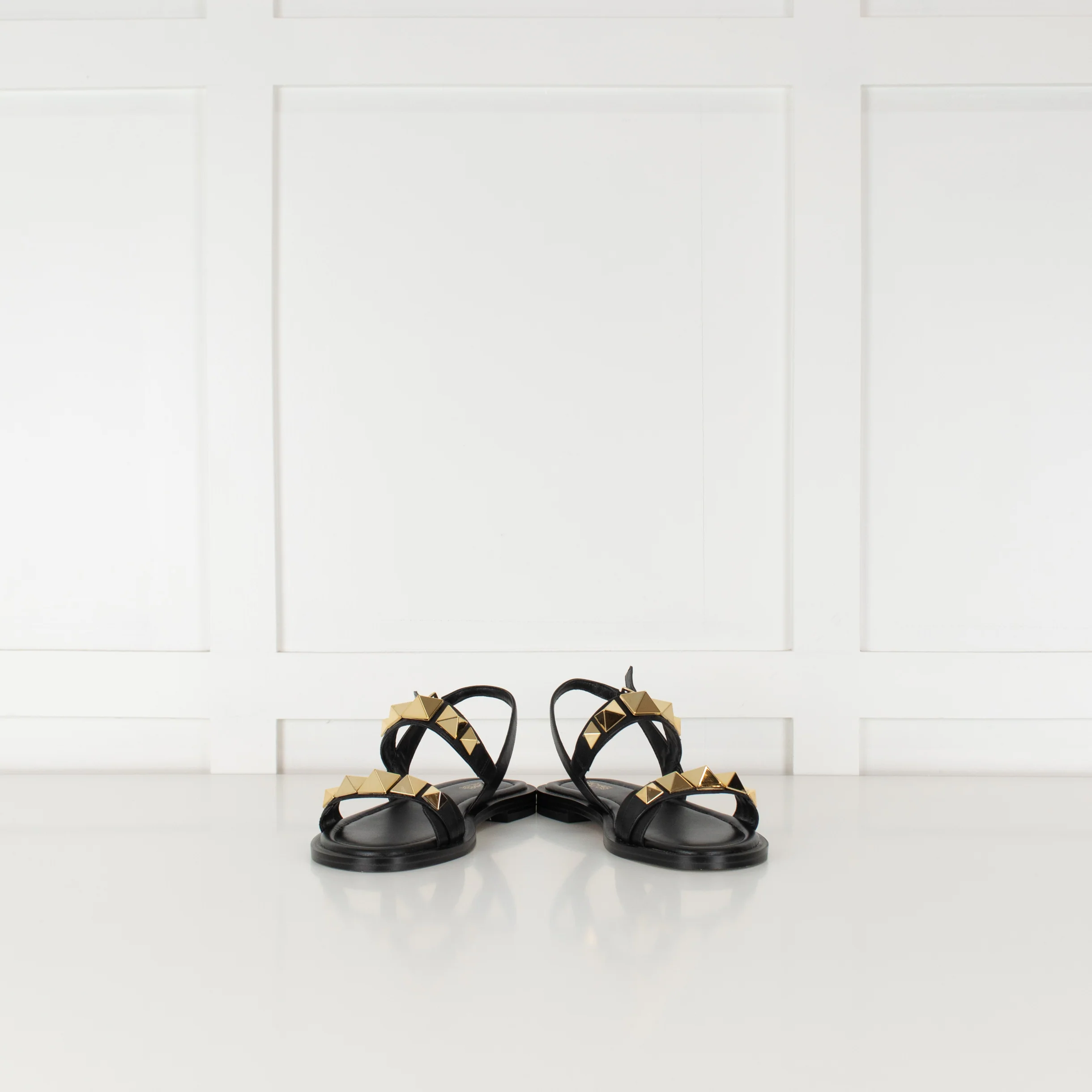 MICHAEL by Michael Kors Black Wren Sandal With Gold Studs - Image 7