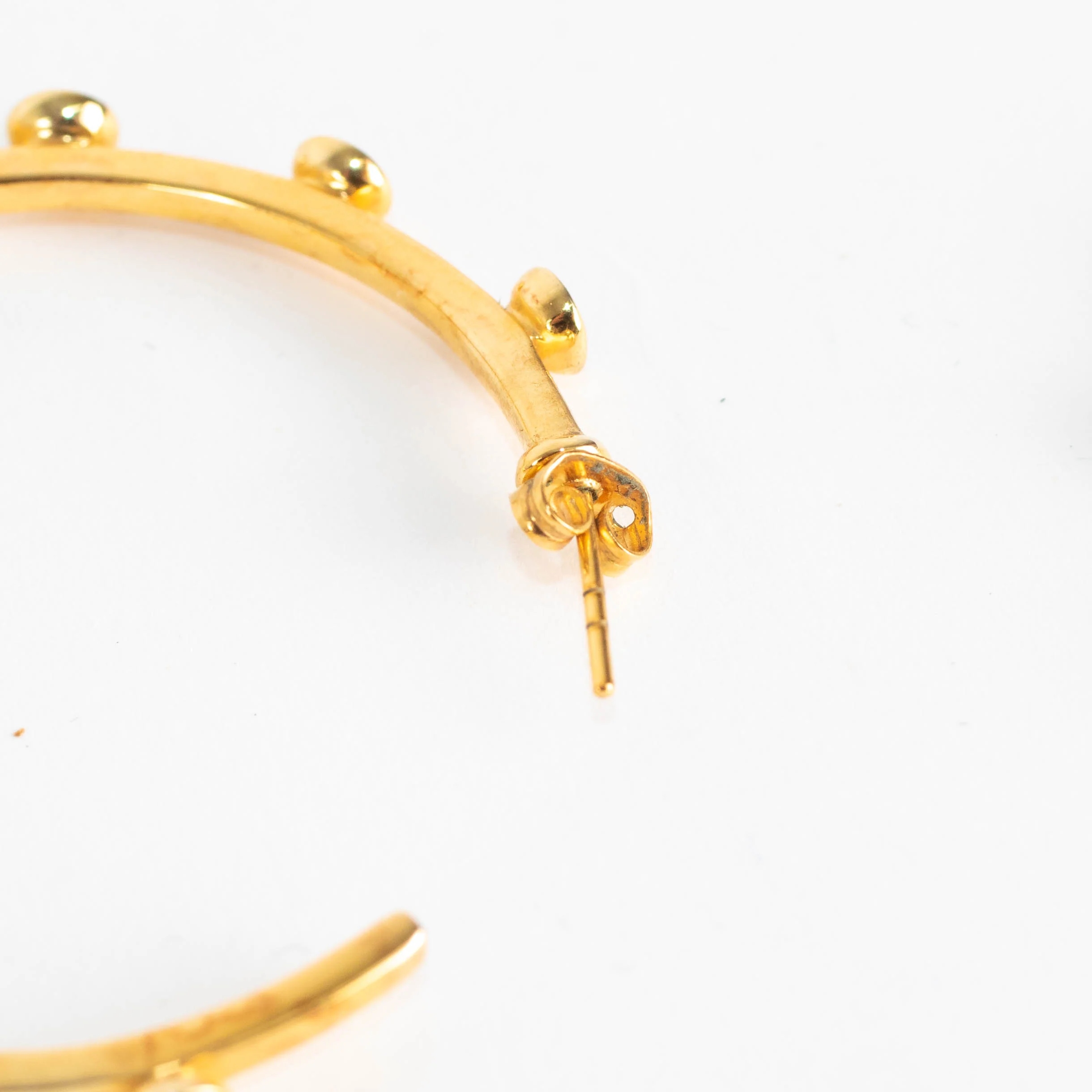Missoma Gold Hoop Earrings with Multicoloured Gems - Image 3