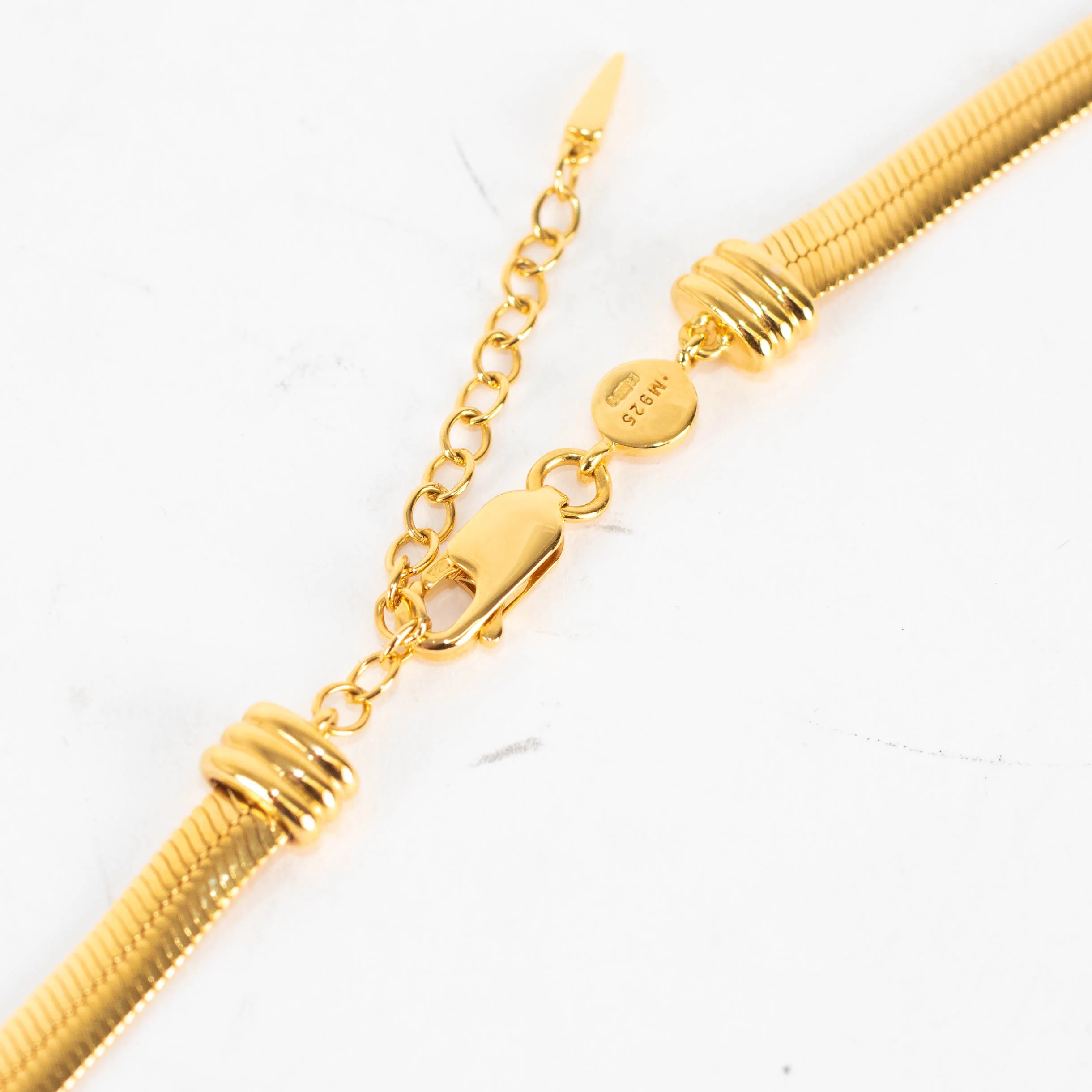 Missoma Gold Vermeil Flat Snake Chain Choker - Image 3