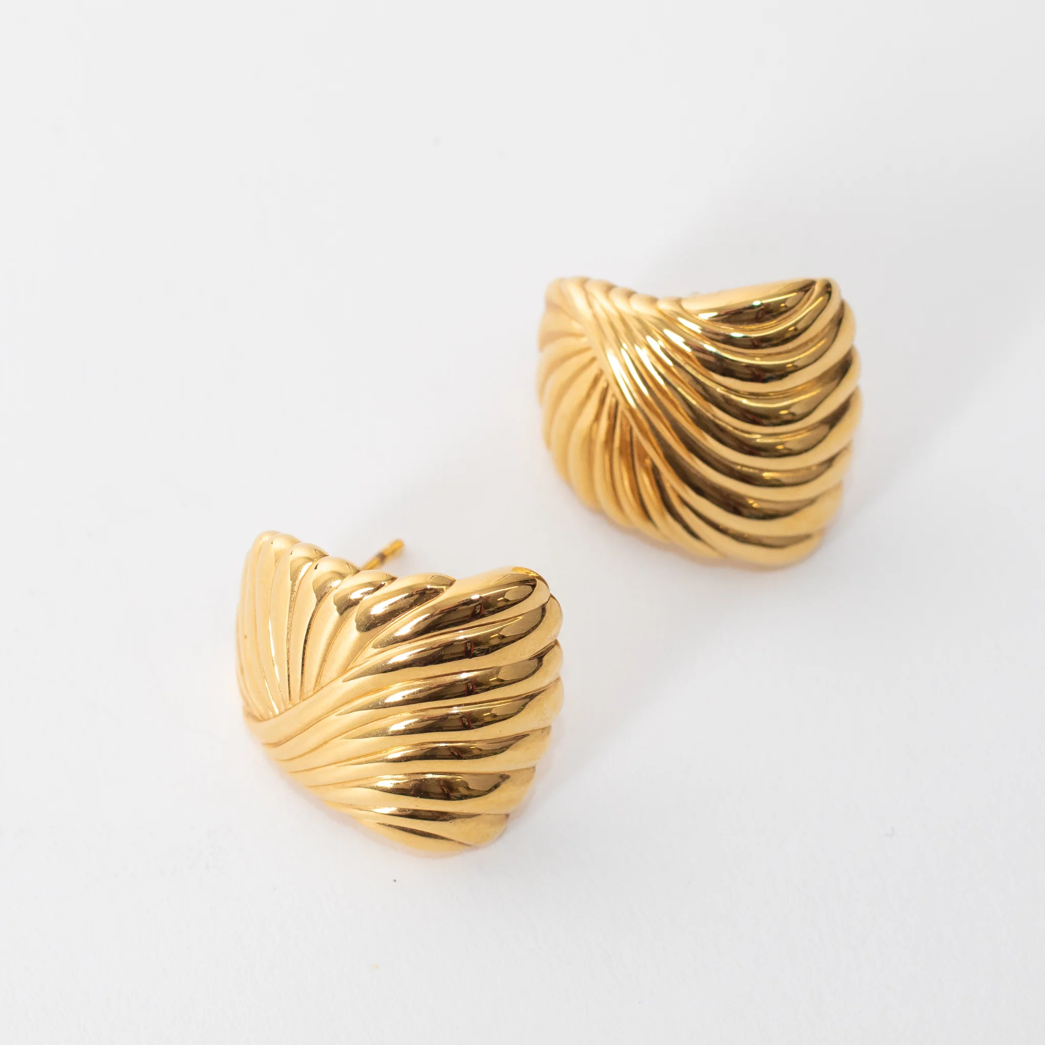 Missoma Ripple Oversized Stud Earrings - Image 2