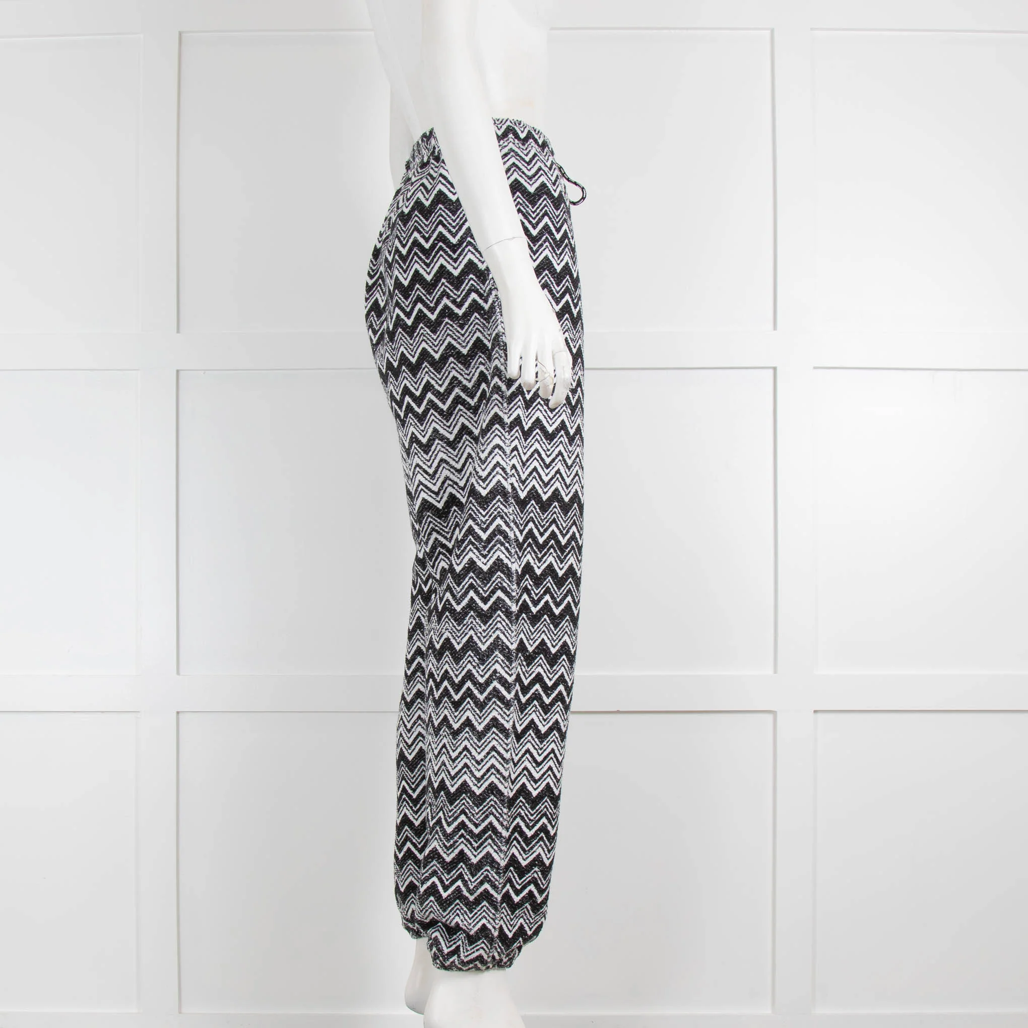 Missoni Black and White Chevron Trousers - Image 2