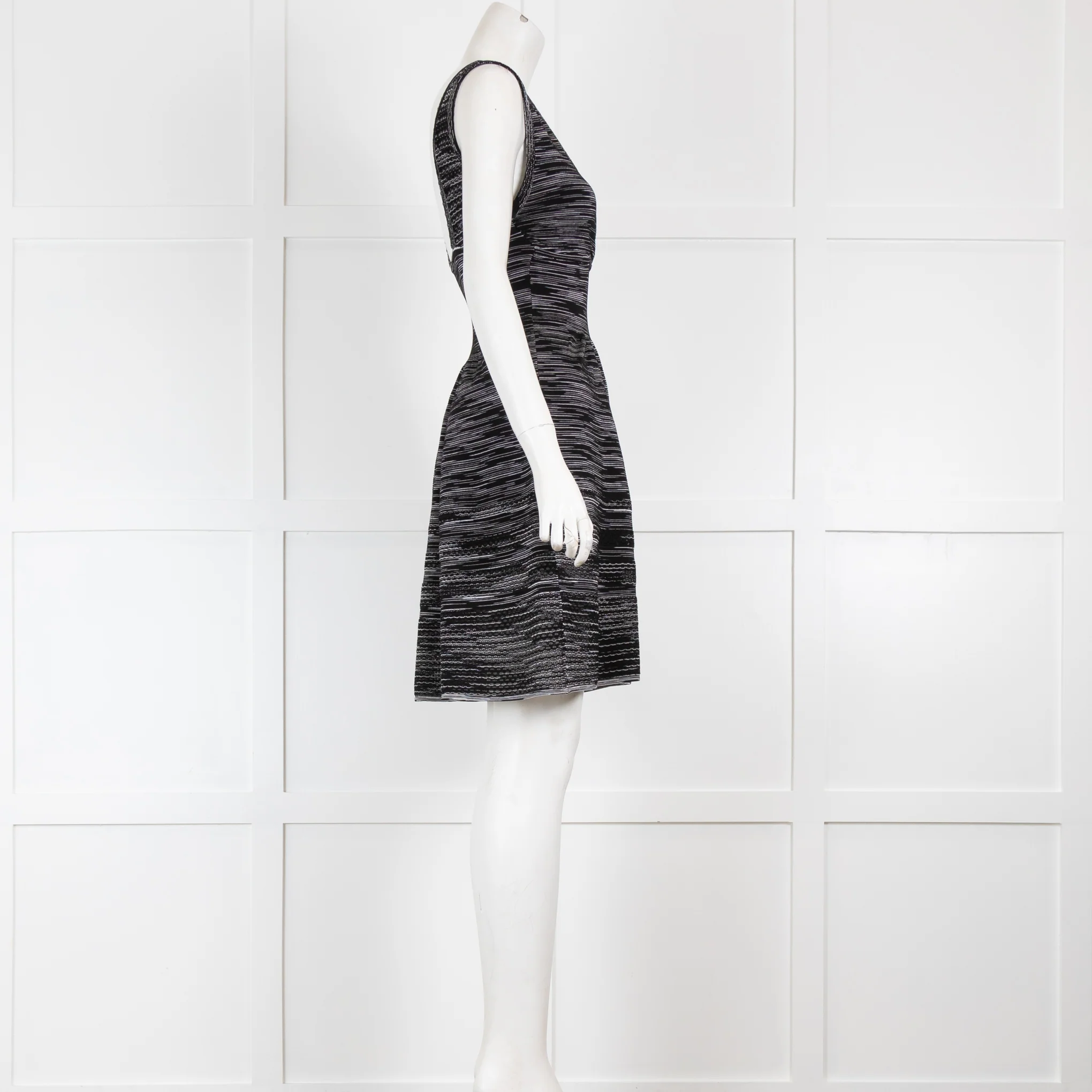 Missoni Black and White Flared Skirt Mini Dress - Image 3