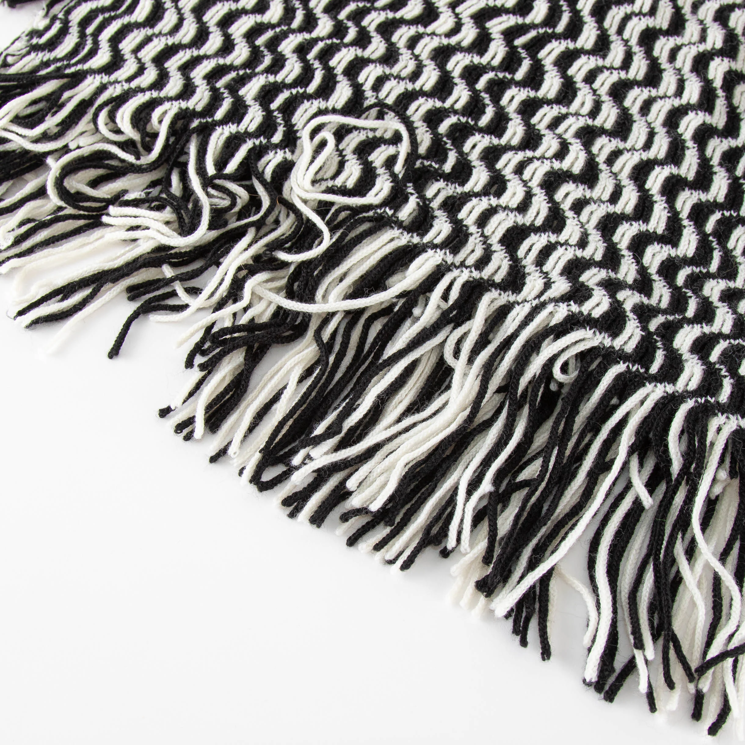 Missoni Black And White Knit Scarf - Image 2