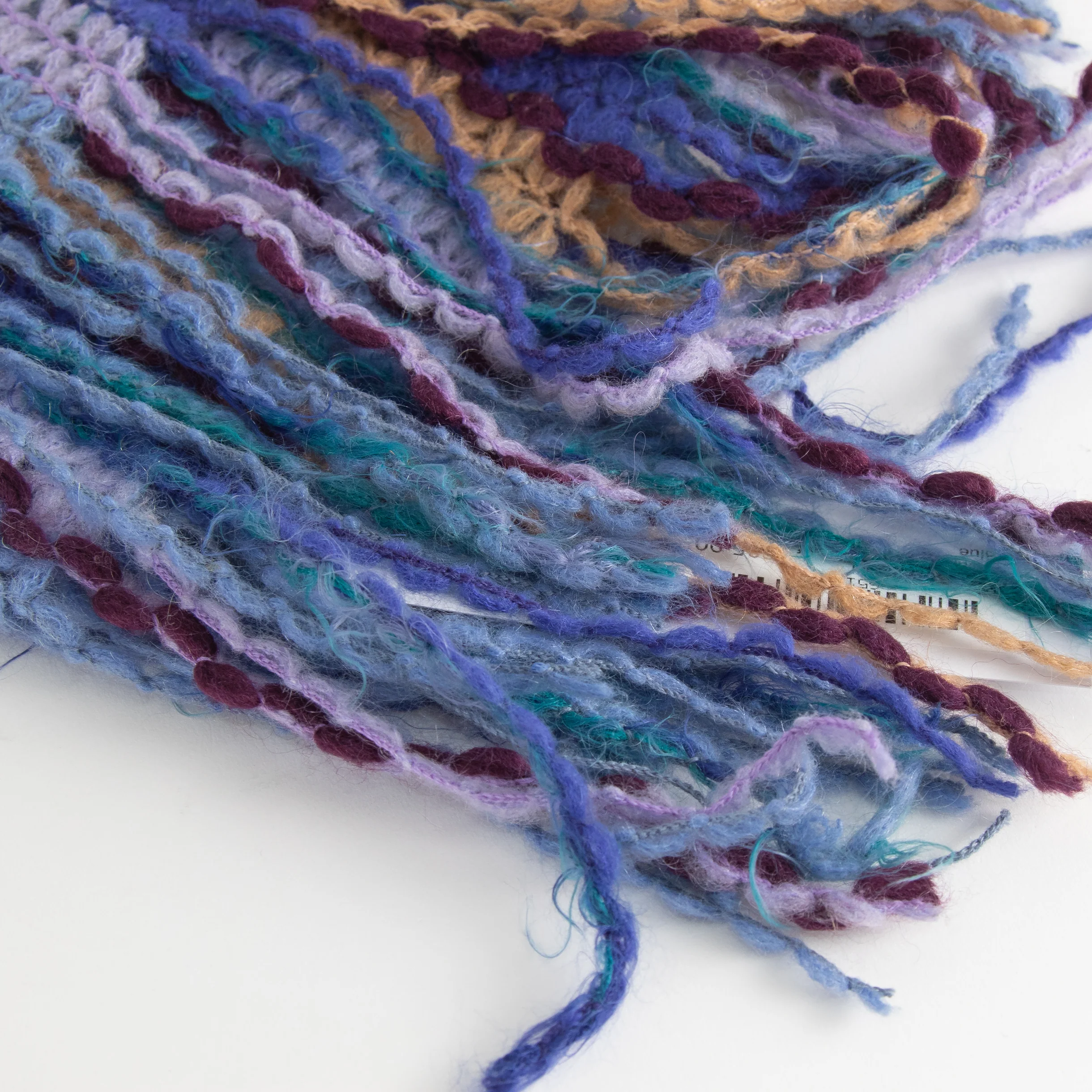 Missoni Blue Multi Colour Knit Tassell Scarf - Image 2