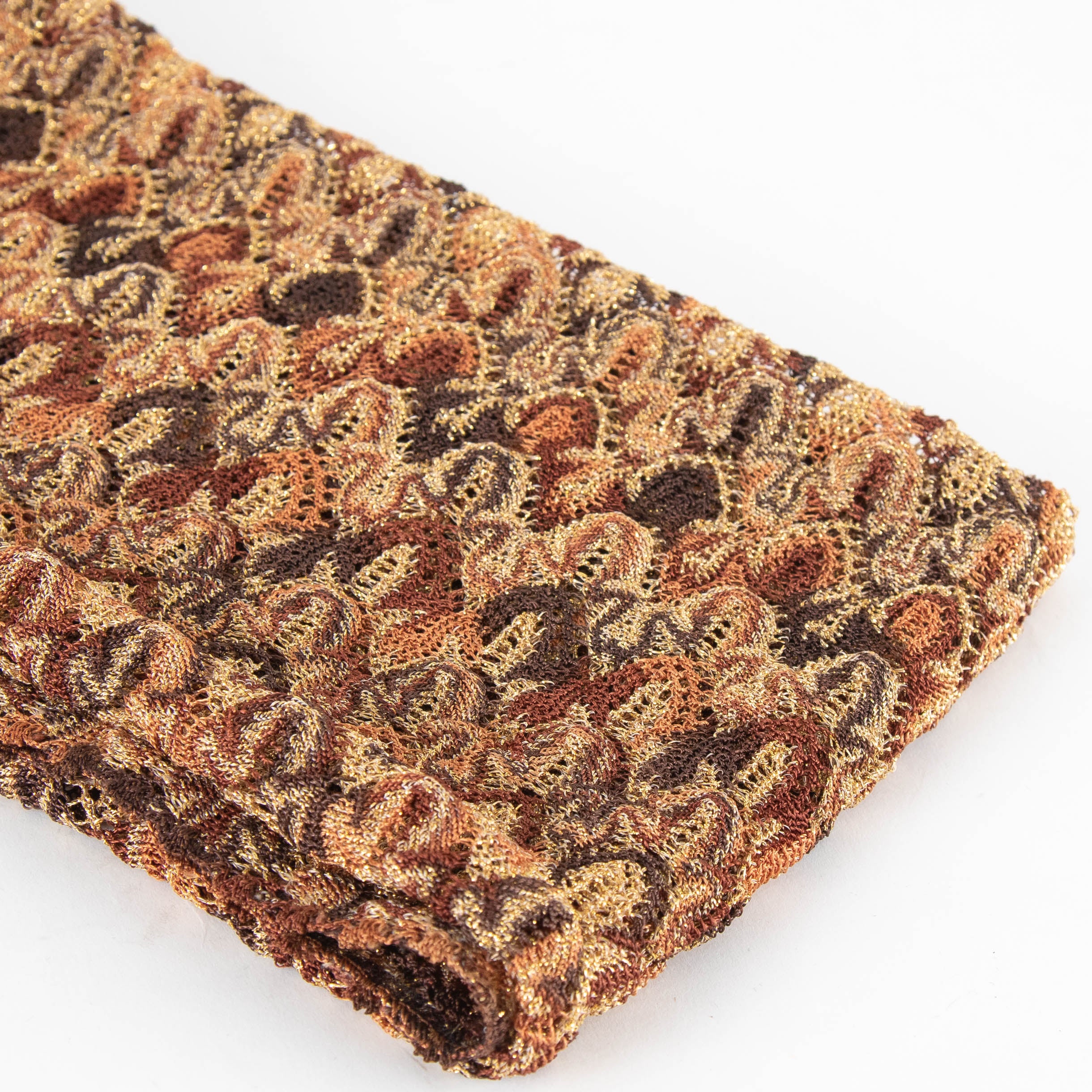 Missoni Gold Bronze Lurex Crochet Scarf - Image 2