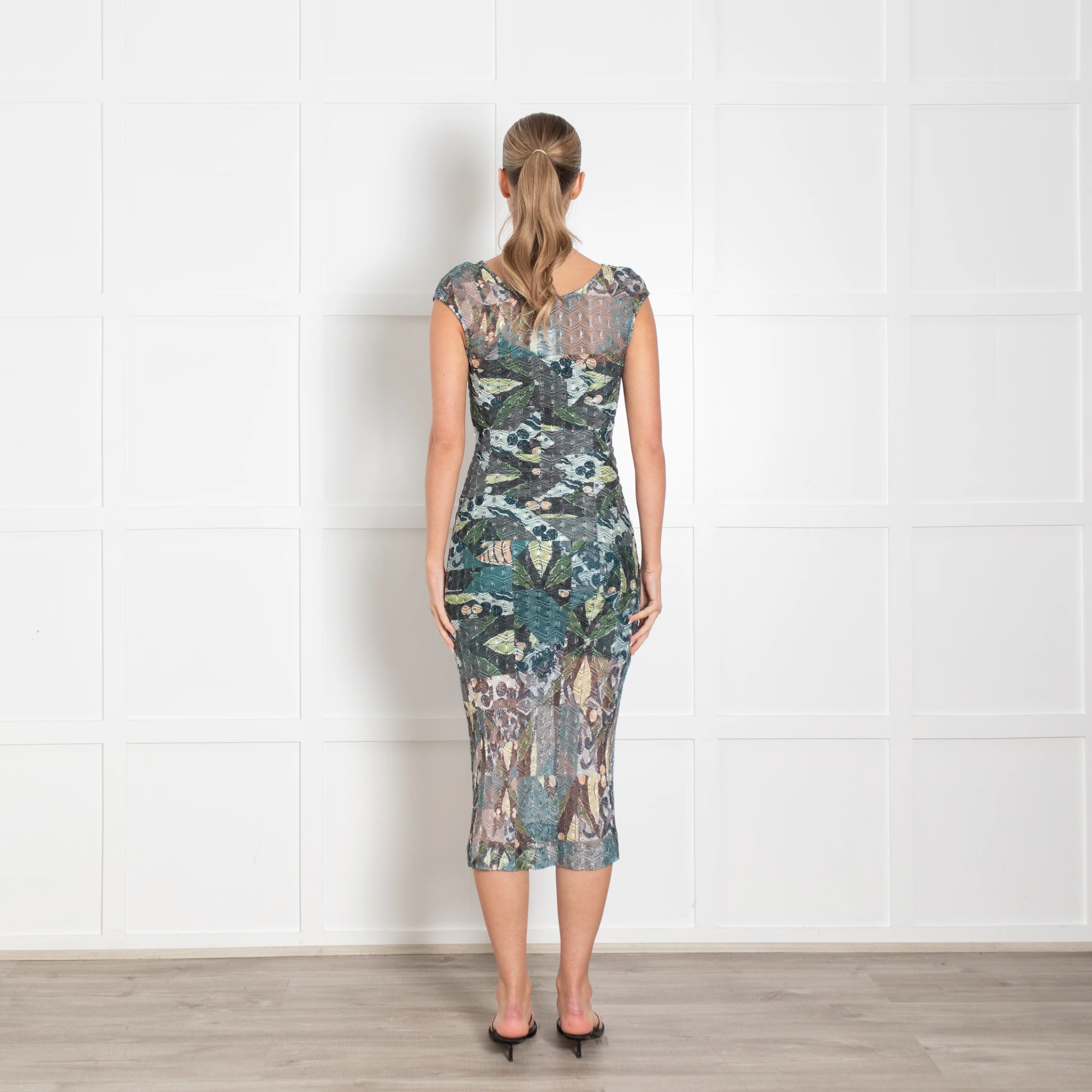Missoni Green Tone Sleeveless Maxi Dress - Image 5