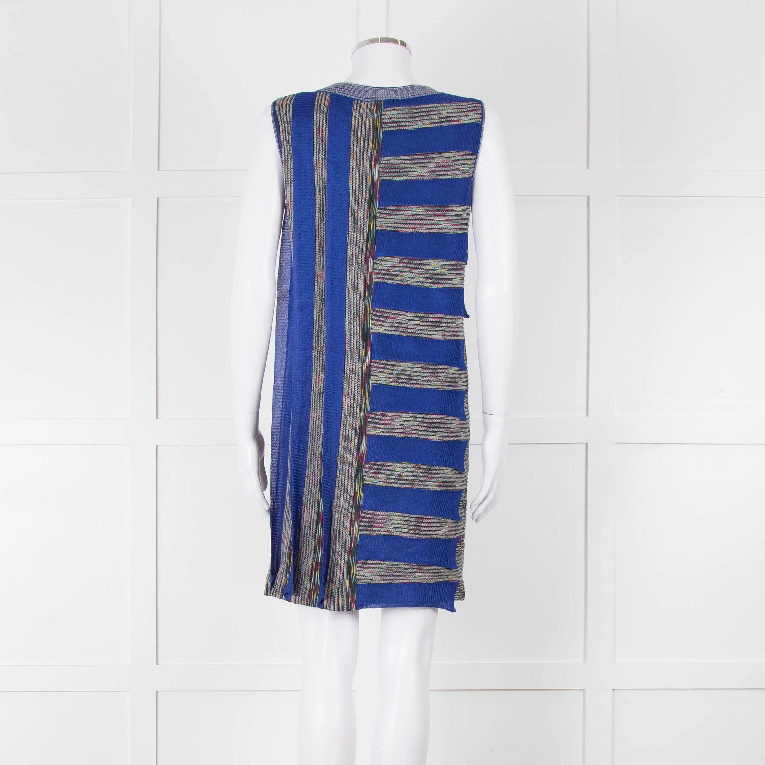 Missoni Knitted Shift Dress with Blue Knitted Frill - Image 5
