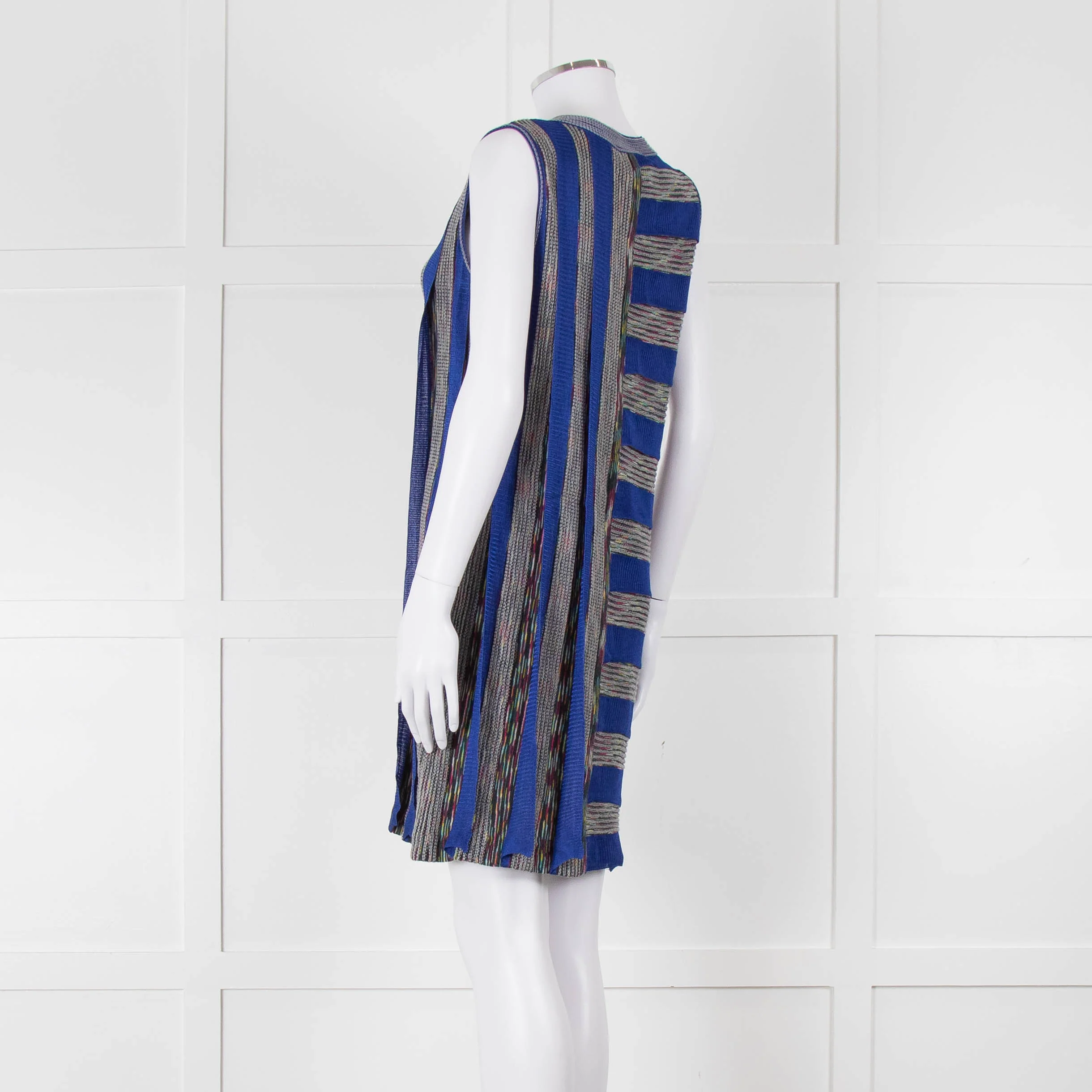 Missoni Knitted Shift Dress with Blue Knitted Frill - Image 6