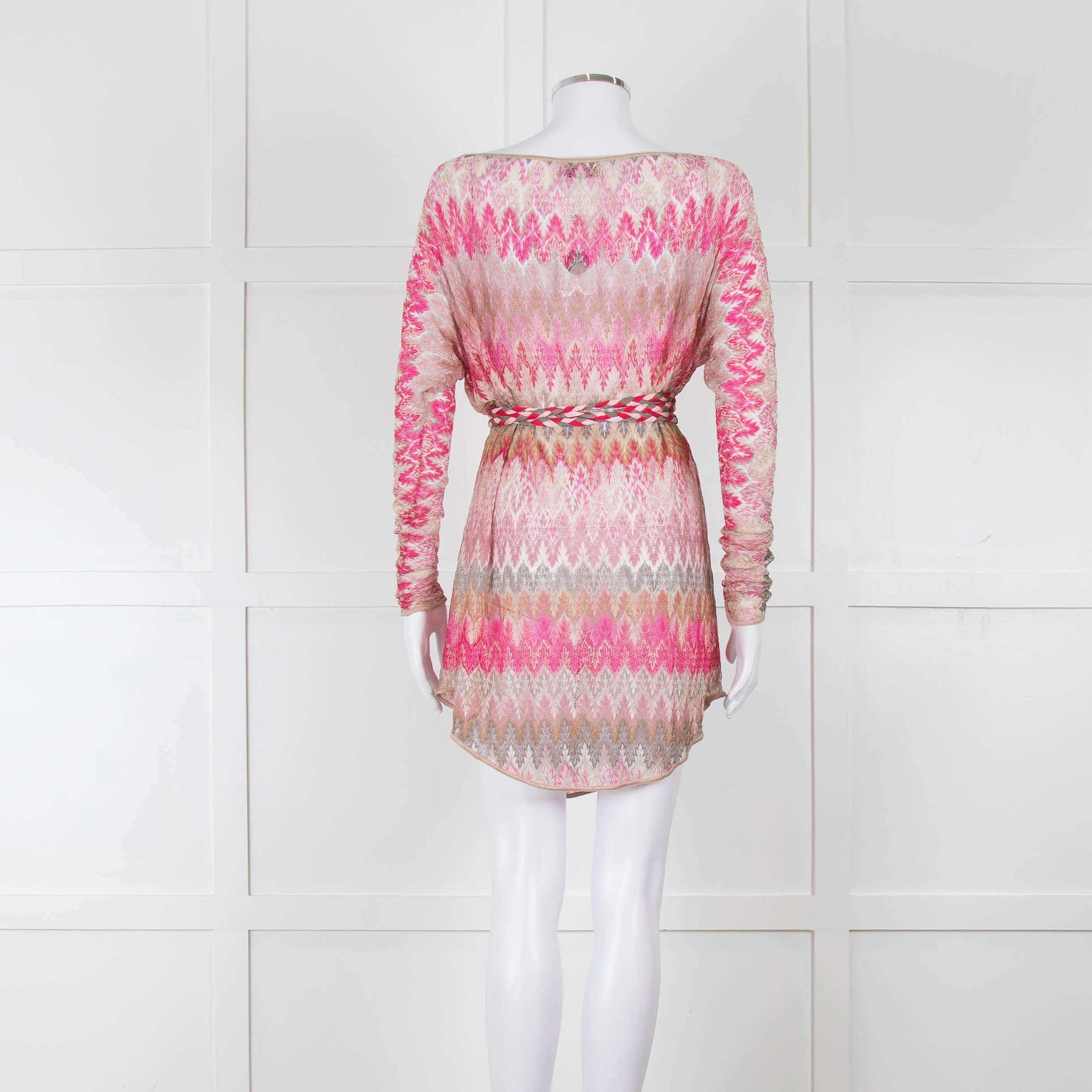 Missoni Mare Pink Gradient Crochet Mini Dress - Image 5