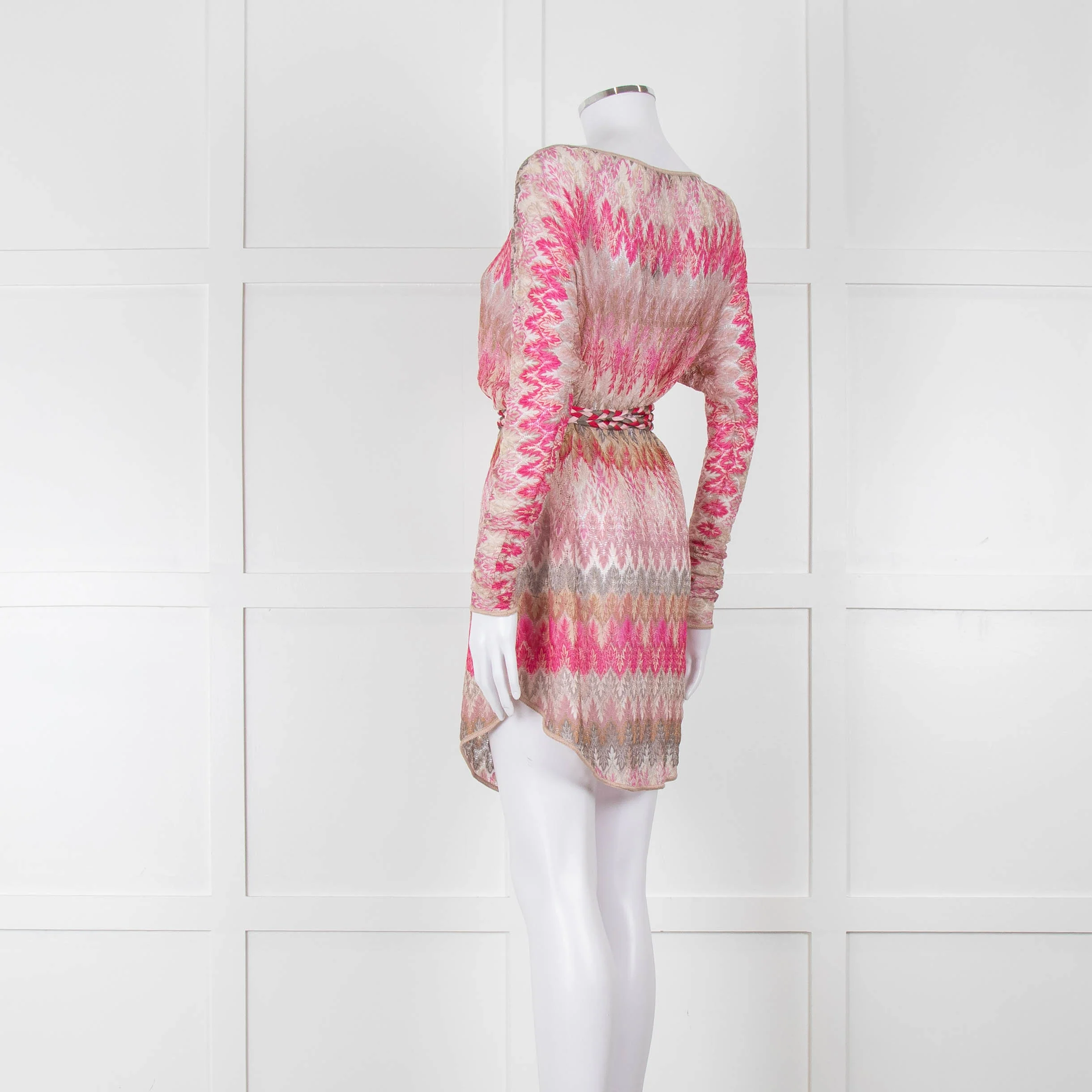 Missoni Mare Pink Gradient Crochet Mini Dress - Image 6