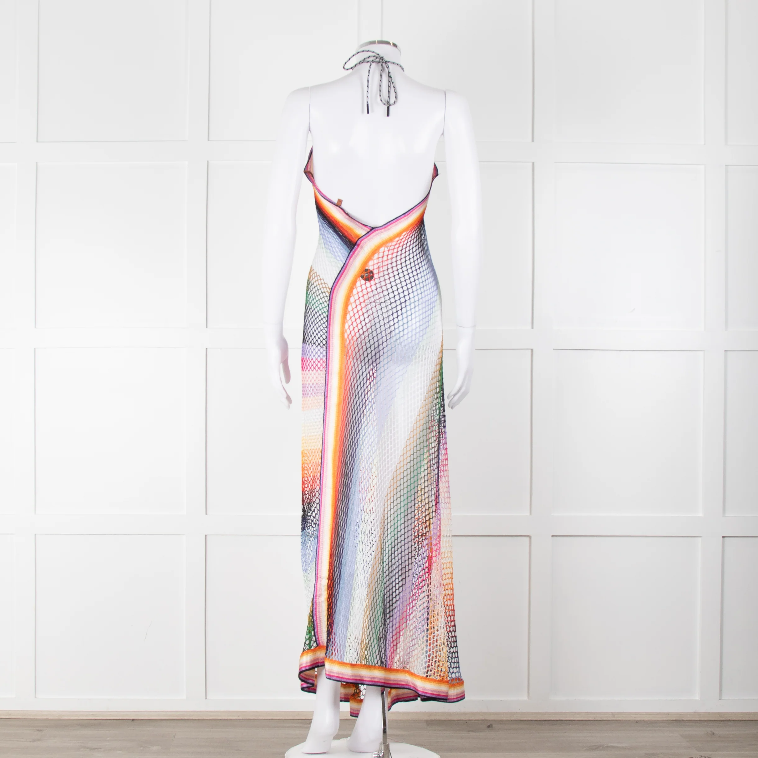 Missoni Multicolour Crochet Tie Halterneck Dress - Image 5