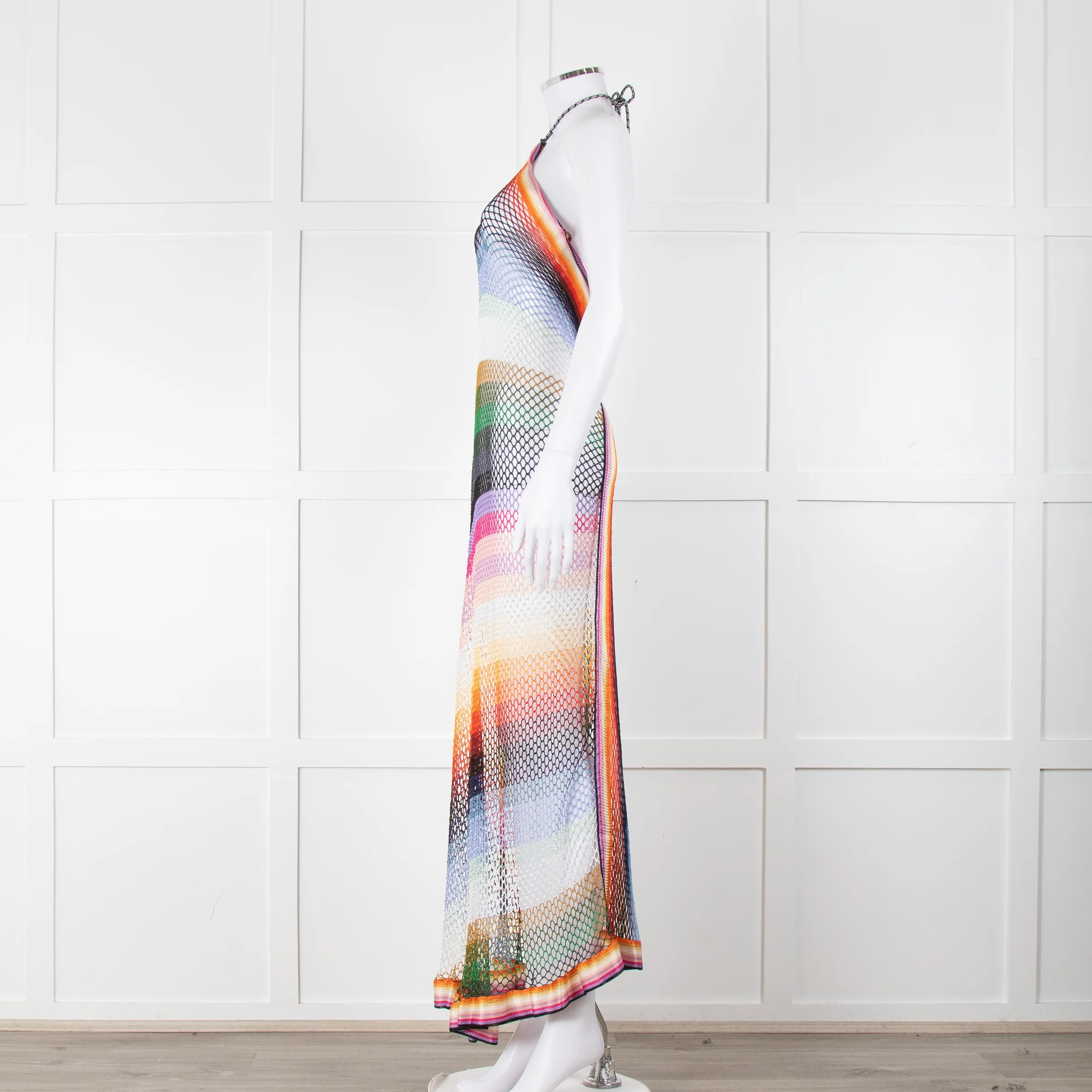 Missoni Multicolour Crochet Tie Halterneck Dress - Image 7