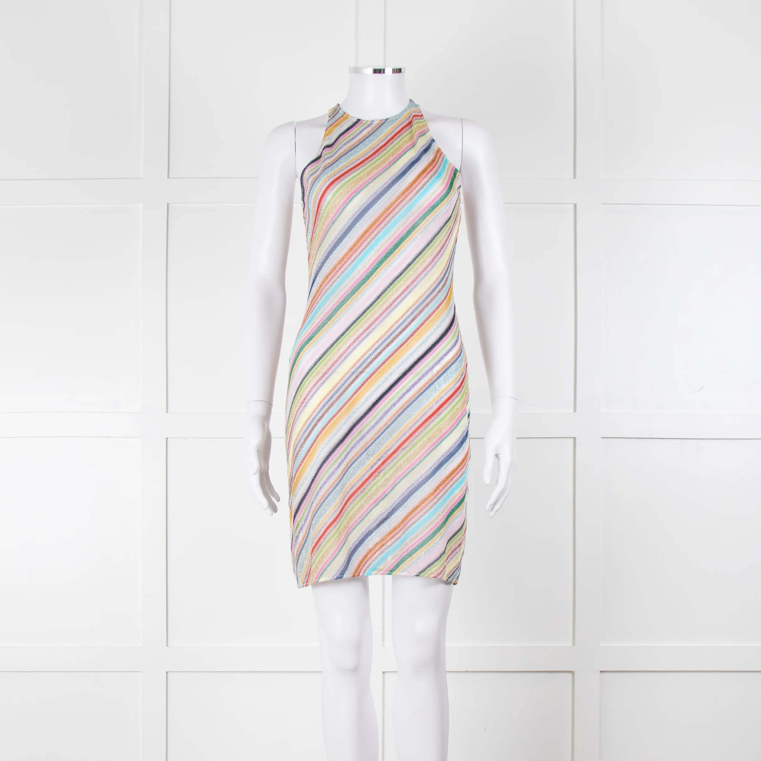 Missoni Multicoloured Metallic Stripe Crochet Dress