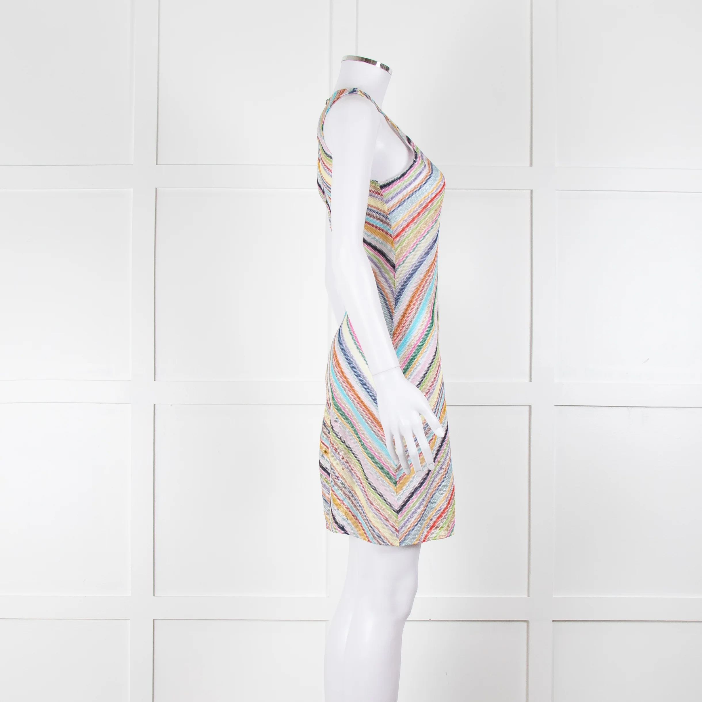 Missoni Multicoloured Metallic Stripe Crochet Dress - Image 3