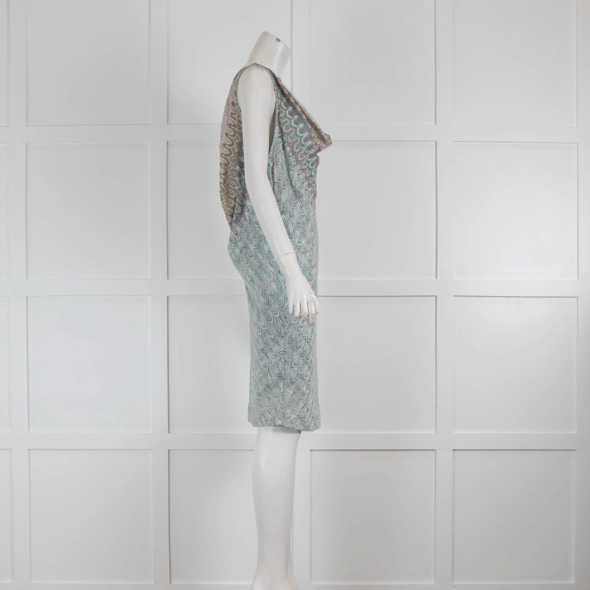 Missoni Pale Green Strappy Metallic Dress - Image 2