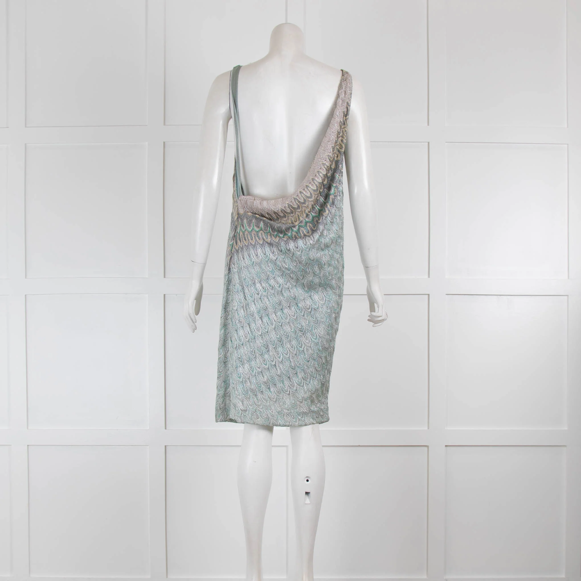 Missoni Pale Green Strappy Metallic Dress - Image 3
