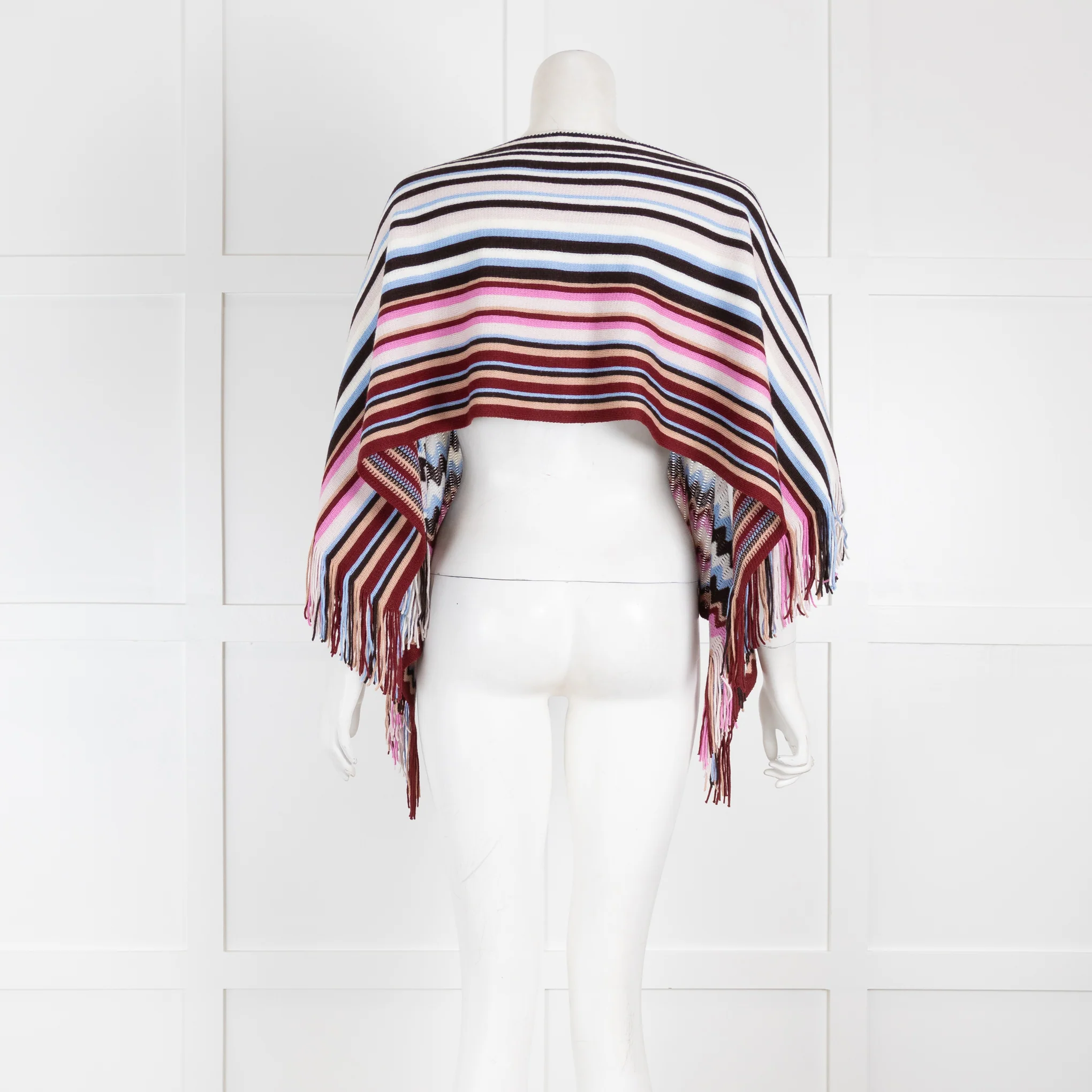 Missoni Patterned Knit Poncho - Image 3