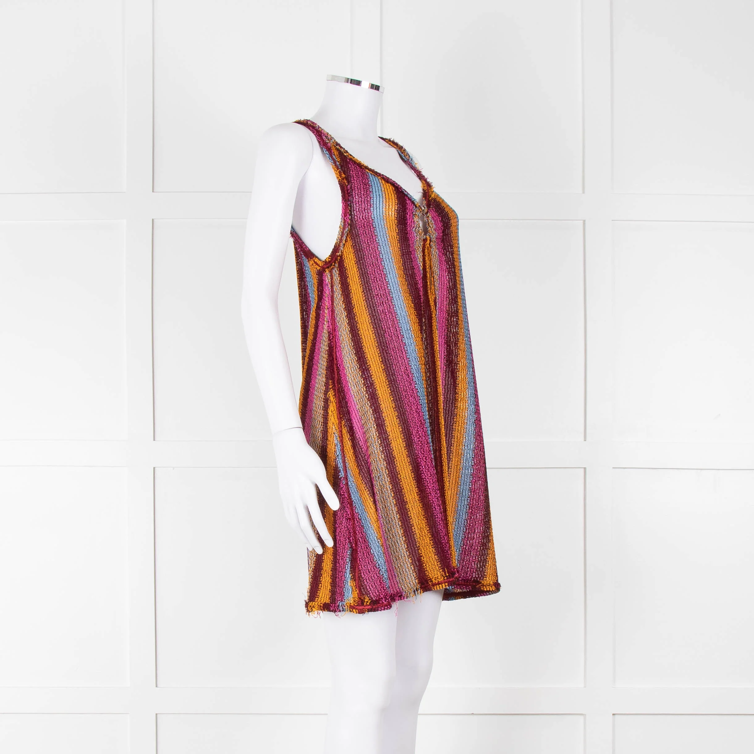 Missoni Pink, Orange, Blue and Burgundy Sleeveless Mini Dress - Image 2