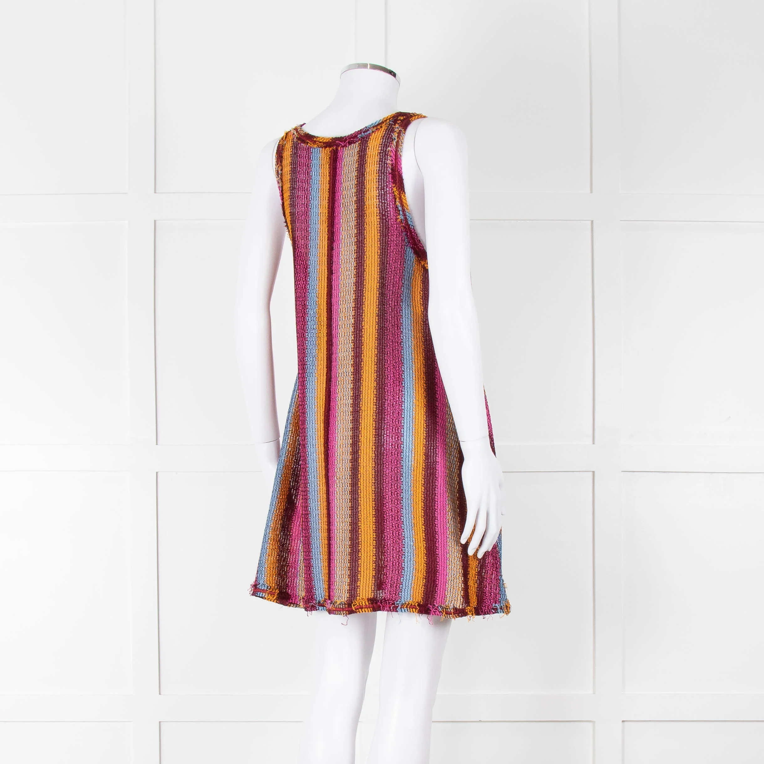 Missoni Pink, Orange, Blue and Burgundy Sleeveless Mini Dress - Image 4