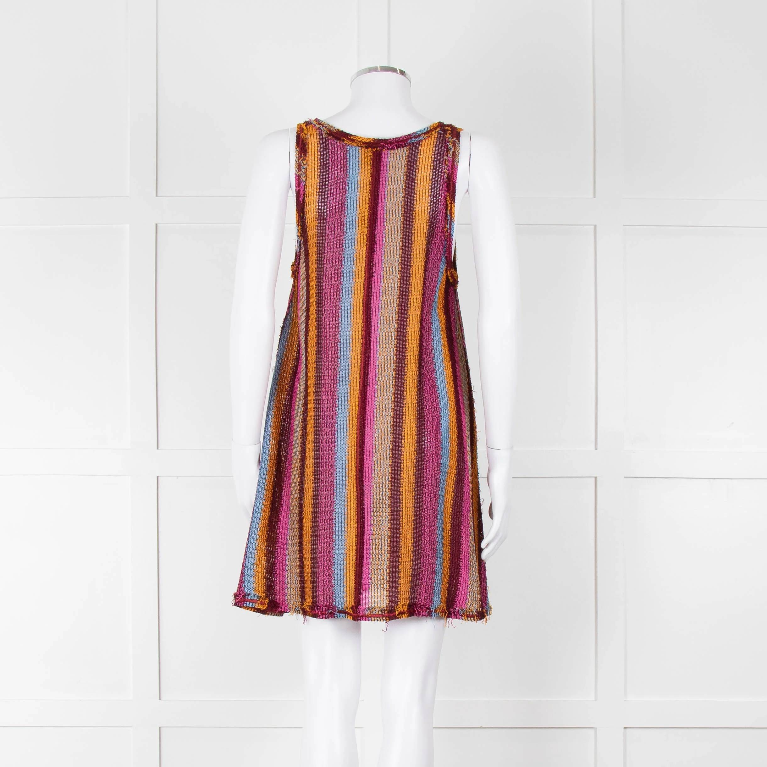 Missoni Pink, Orange, Blue and Burgundy Sleeveless Mini Dress - Image 5