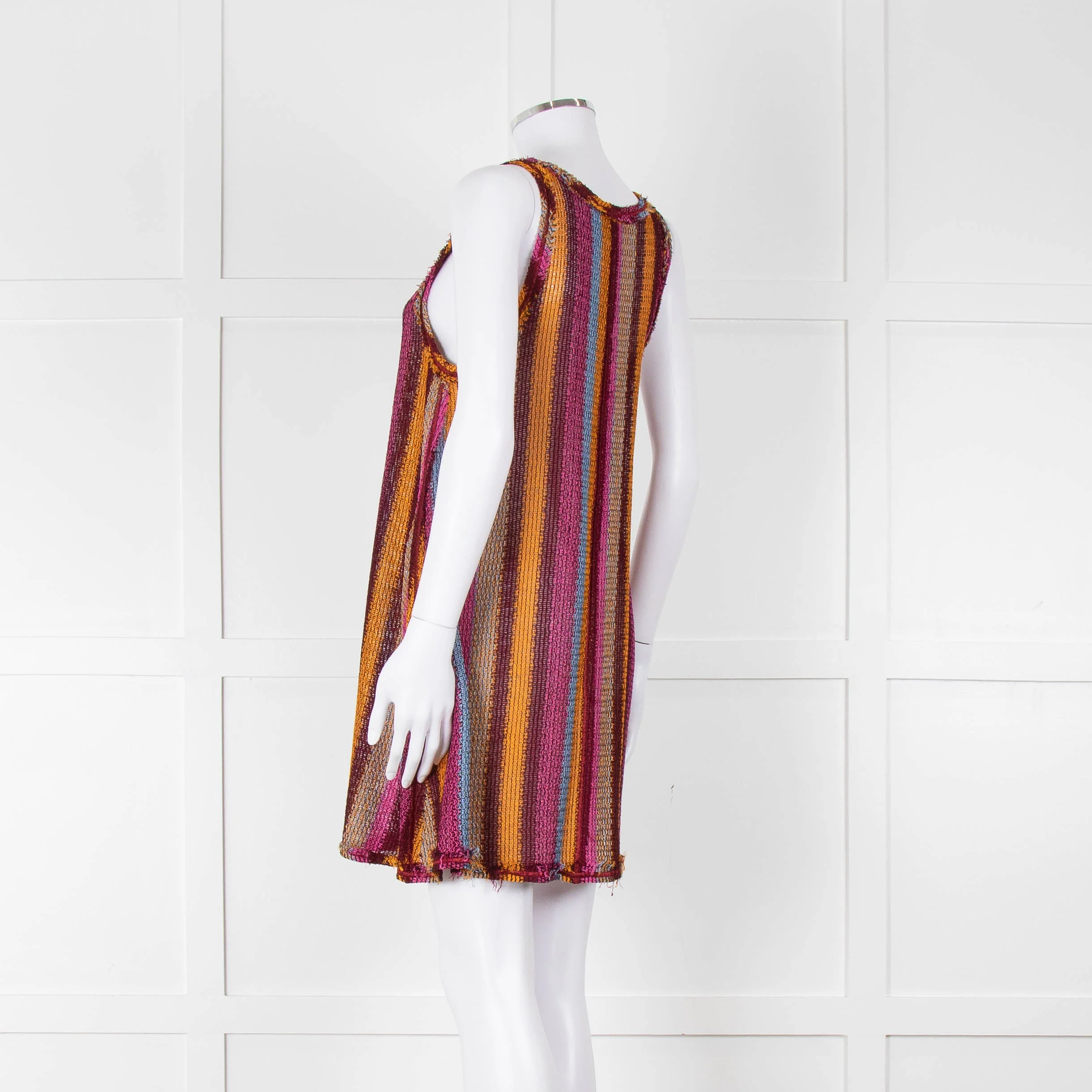 Missoni Pink, Orange, Blue and Burgundy Sleeveless Mini Dress - Image 6