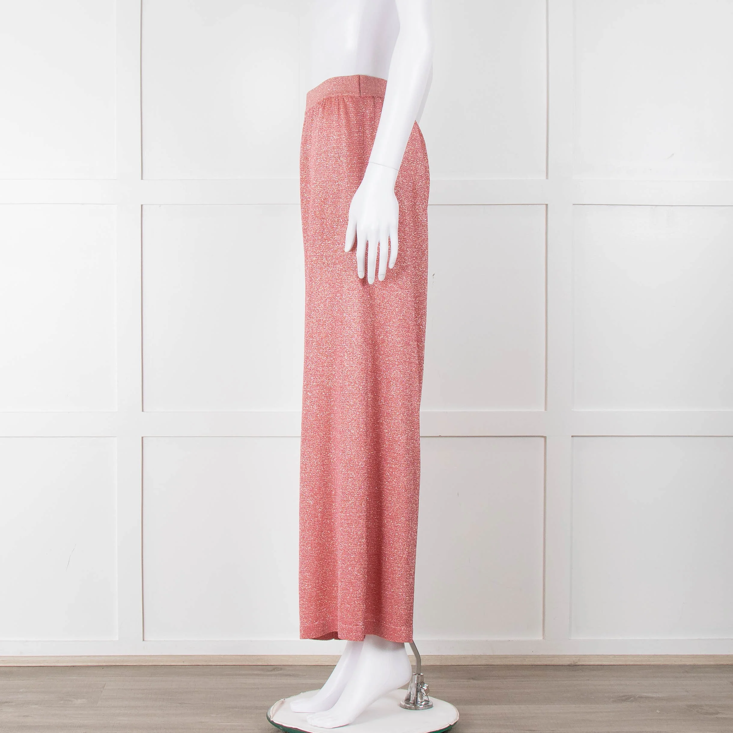 Missoni Coral Silver Lurex Wide Trousers - Image 7