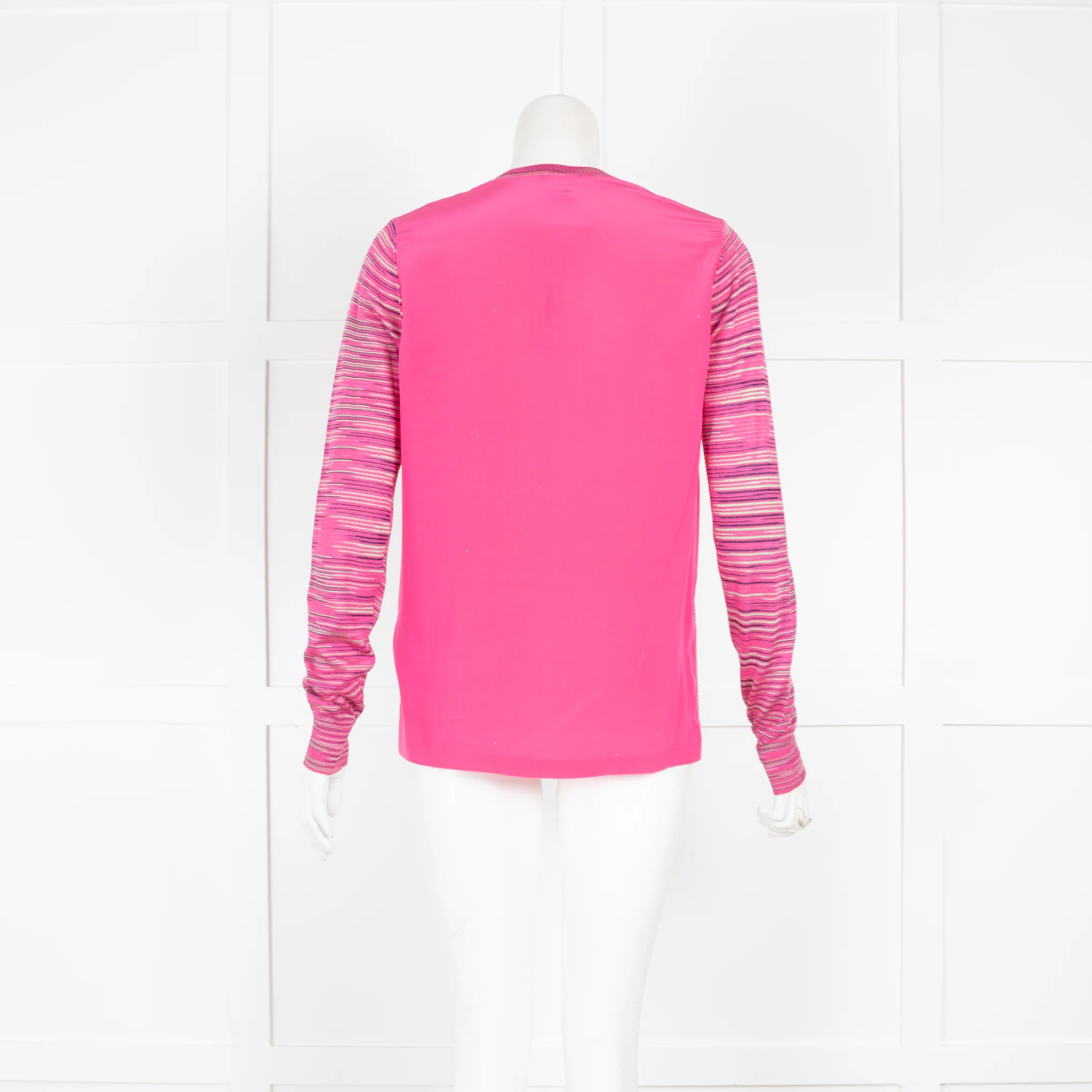 Missoni Pink Stripe V Neck Cardigan - Image 3