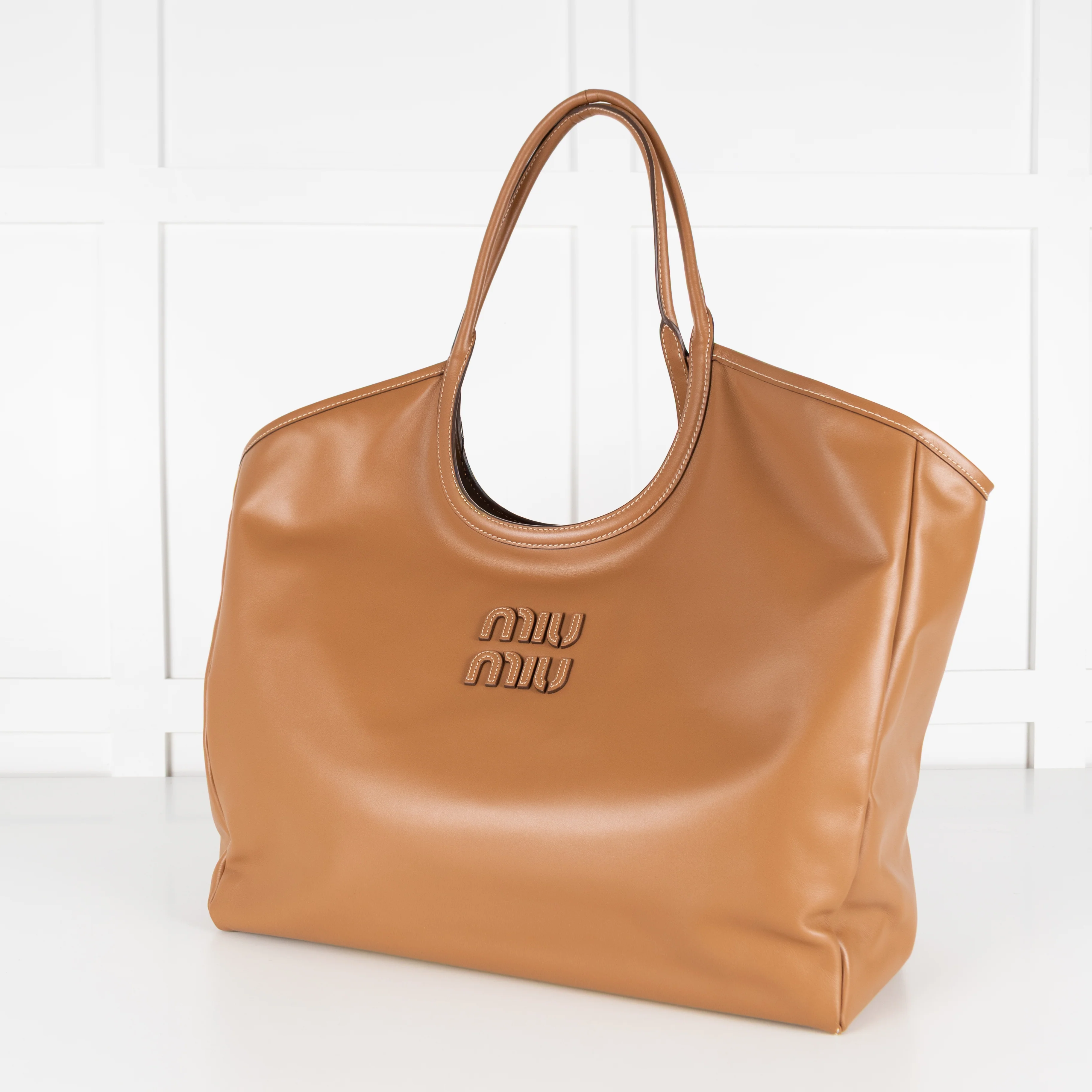 Miu Miu Brown Ivy Leather Tote - Image 10